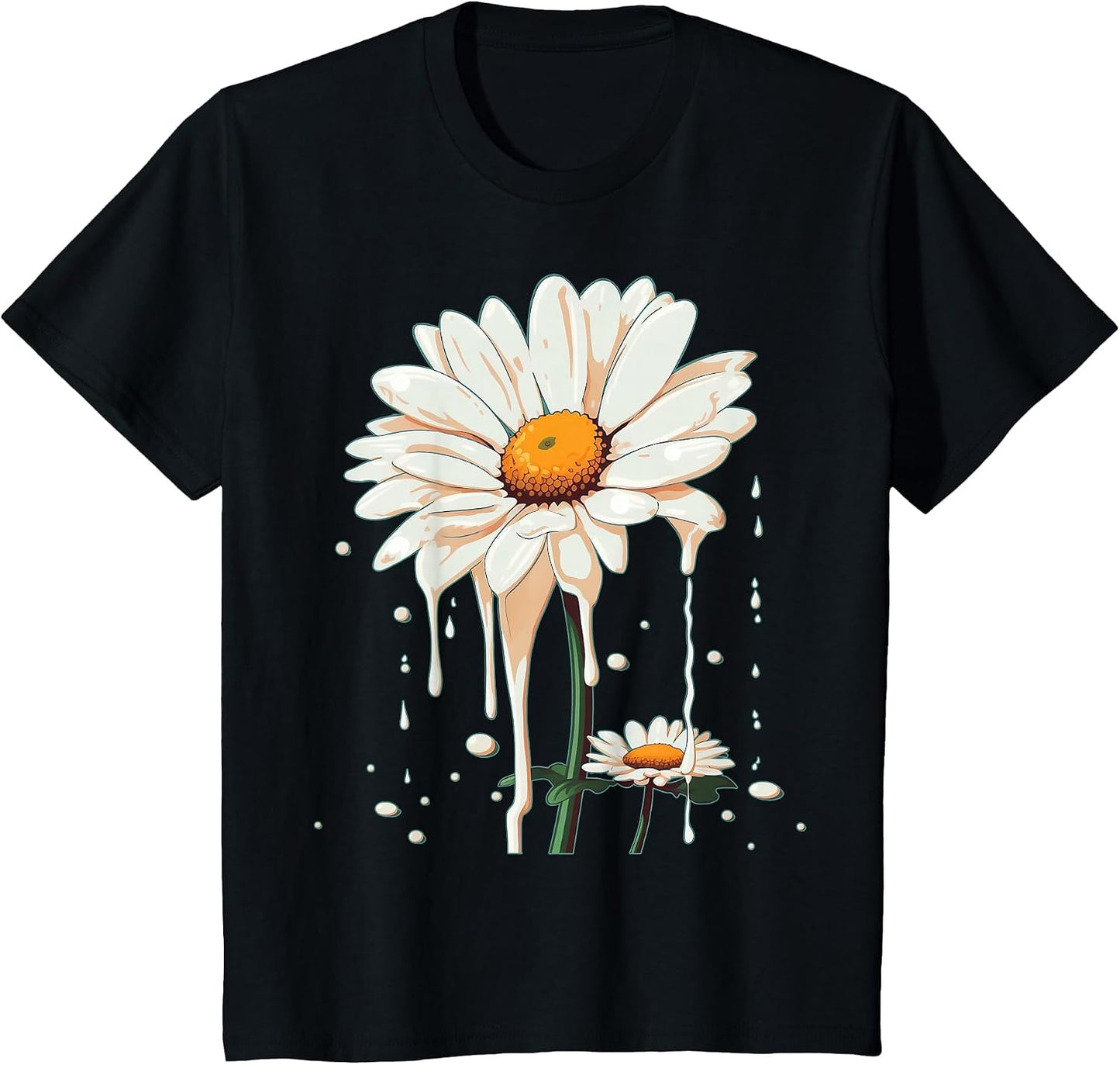 Dripping Daisy Flower on Melting Daisy Flower