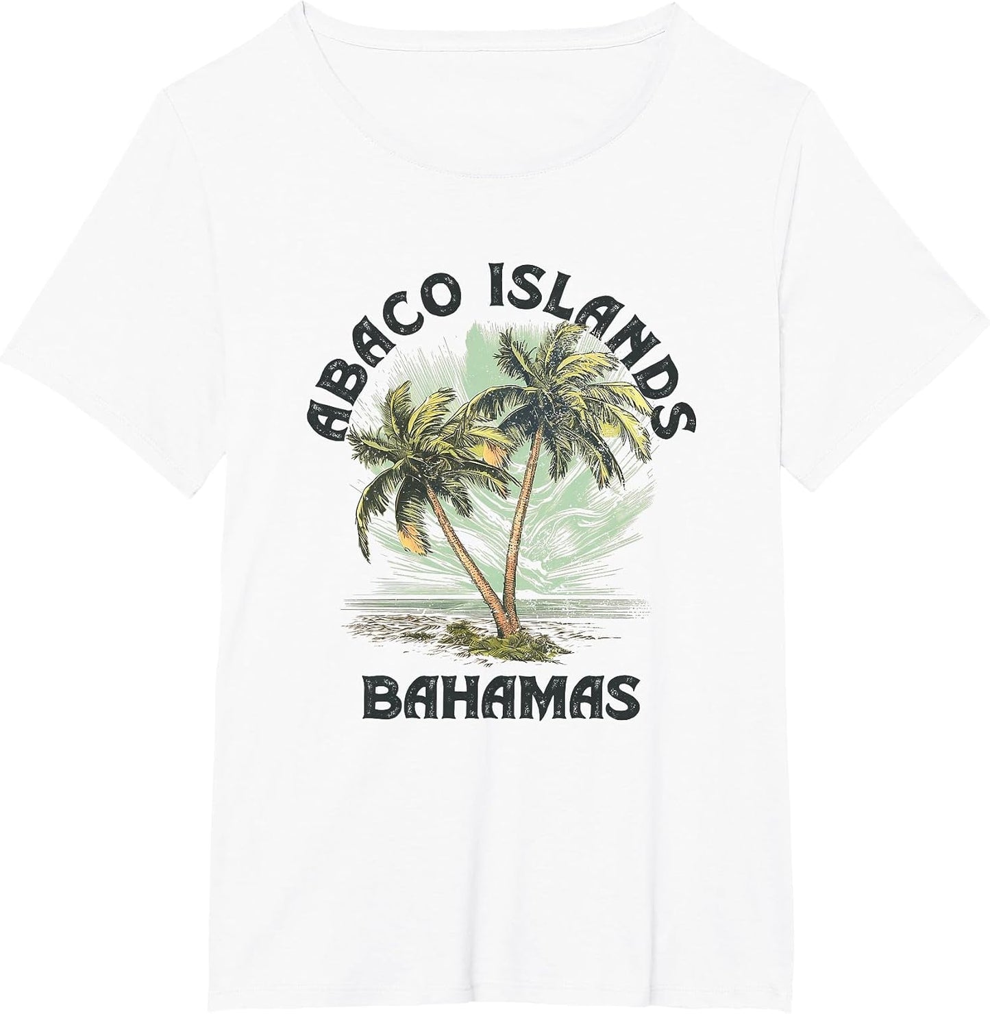 Abaco Islands Bahamas Palms Vintage Beach
