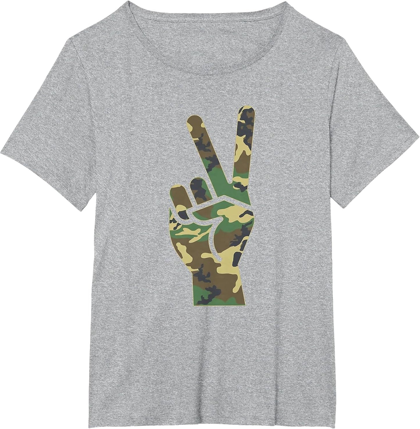 Camo Peace Sign Symbol Camouflage Women Adults