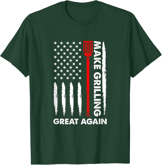 Make barbecuing great 4th July fun BBQ Pitmaster Women Men T-Shirt - T-Shirt | Forest