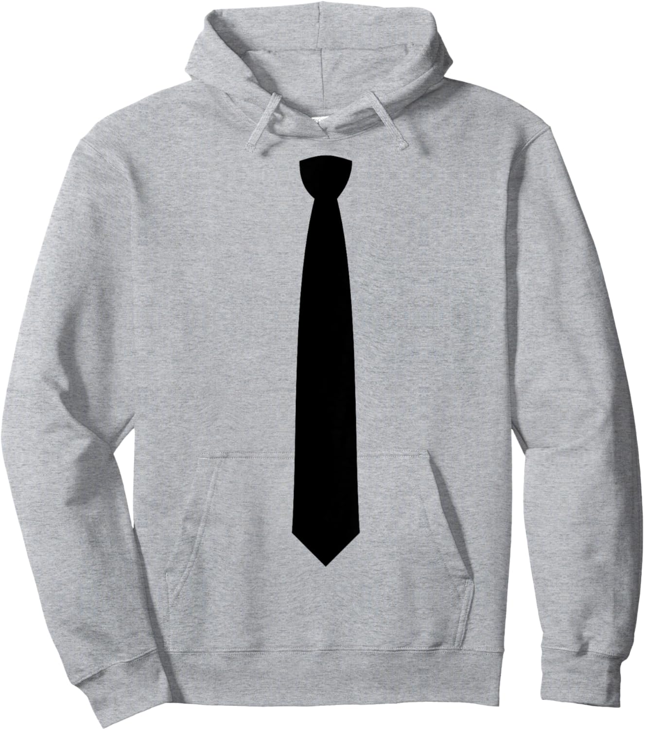 Tie Printed Fake Suit Shirt Tie Funny Dressed Hoodie - Hoodie | Ash