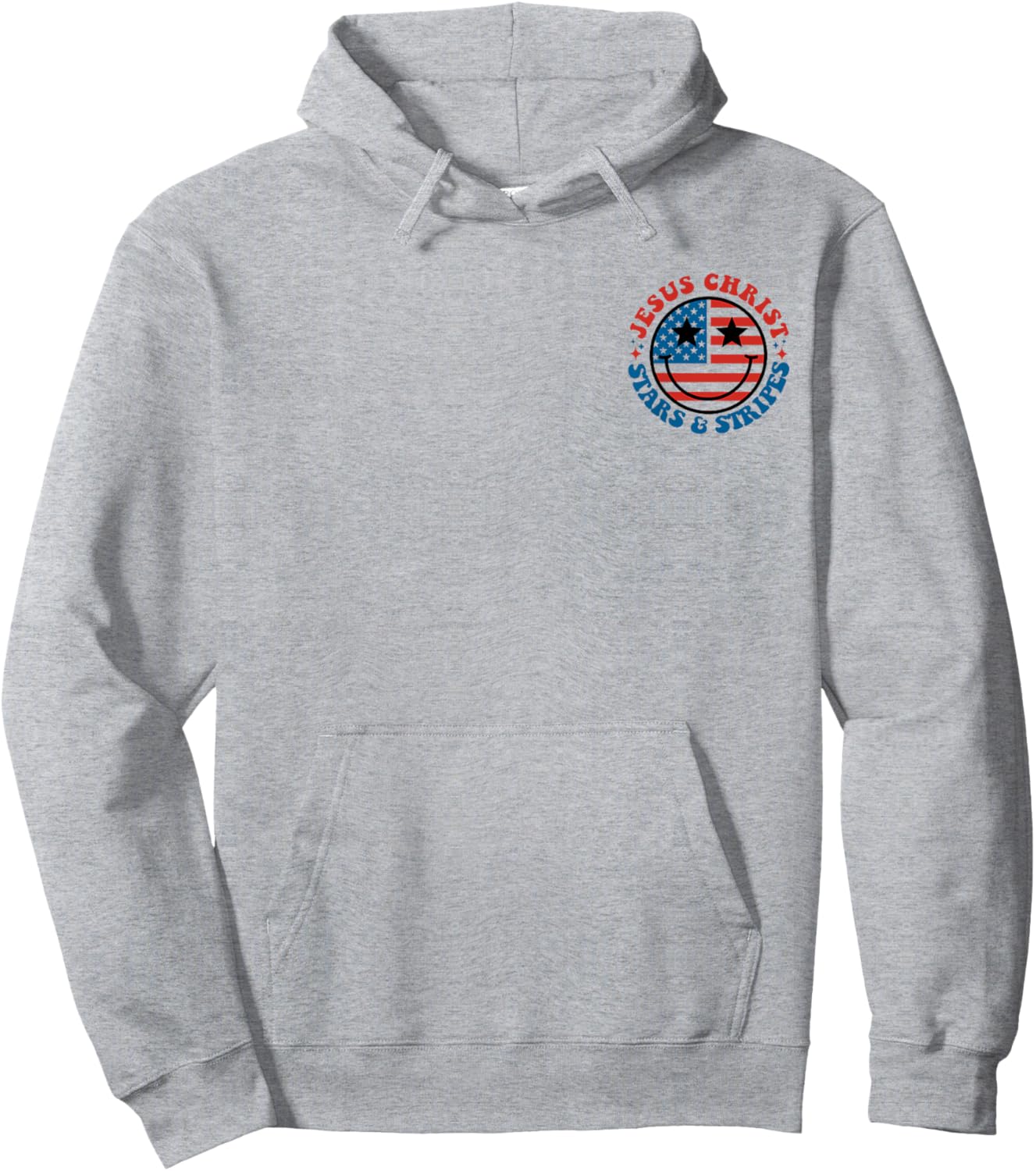 Jesus Christ, Stars & Stripes Hoodie - Hoodie | Ash