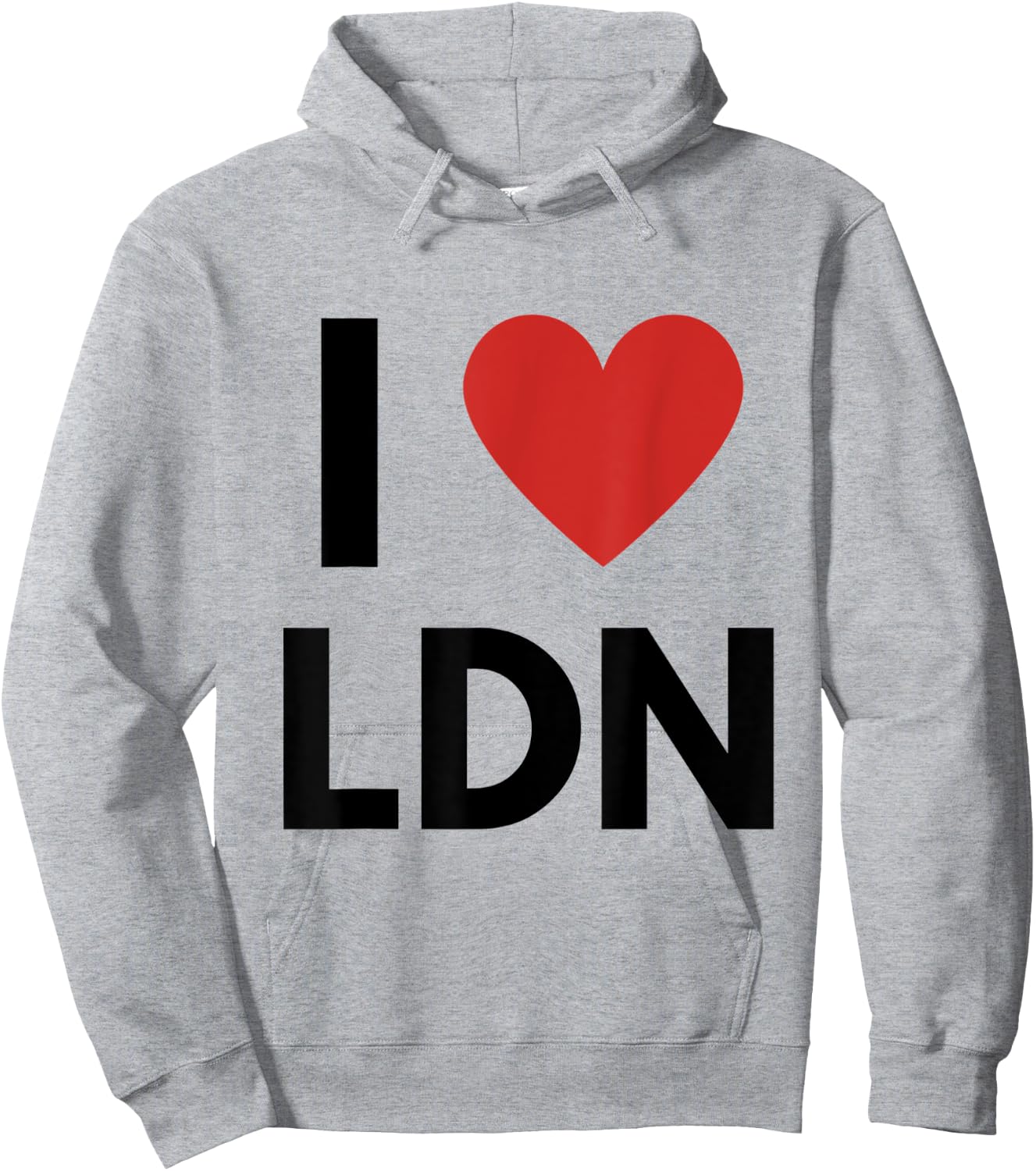 I Love LDN Heart London Love Fan Apparel Hoodie - Hoodie | Ash