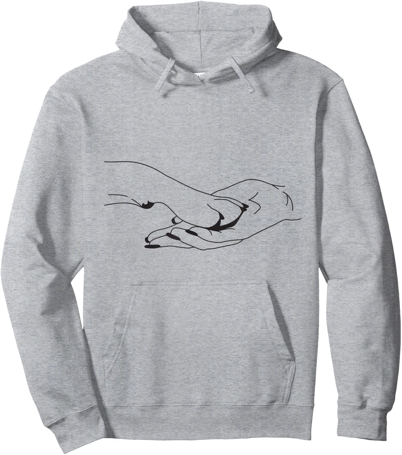 Paw Human Hand Dog Owner Dog Lover Dog Hoodie - Hoodie | Ash