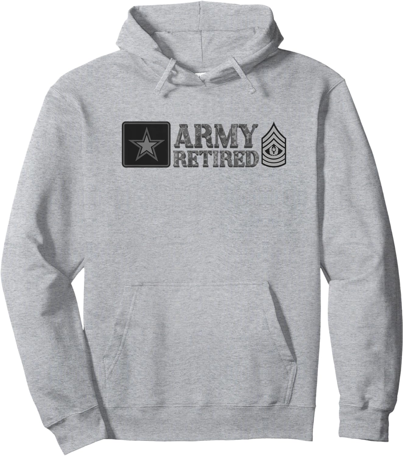 Army Command Sergeant Major (CSM) Retired Hoodie - Hoodie | Ash