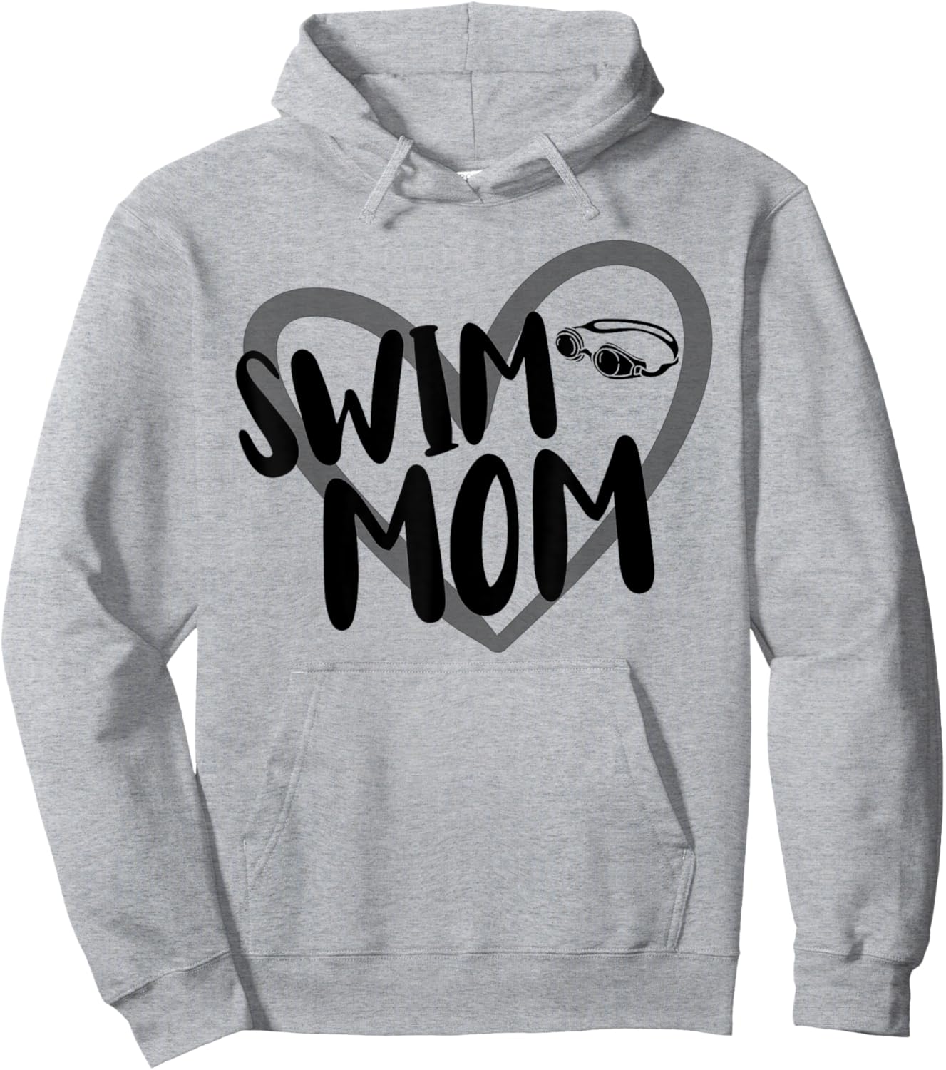Swim Mom Float Heart Hoodie - Hoodie | Ash