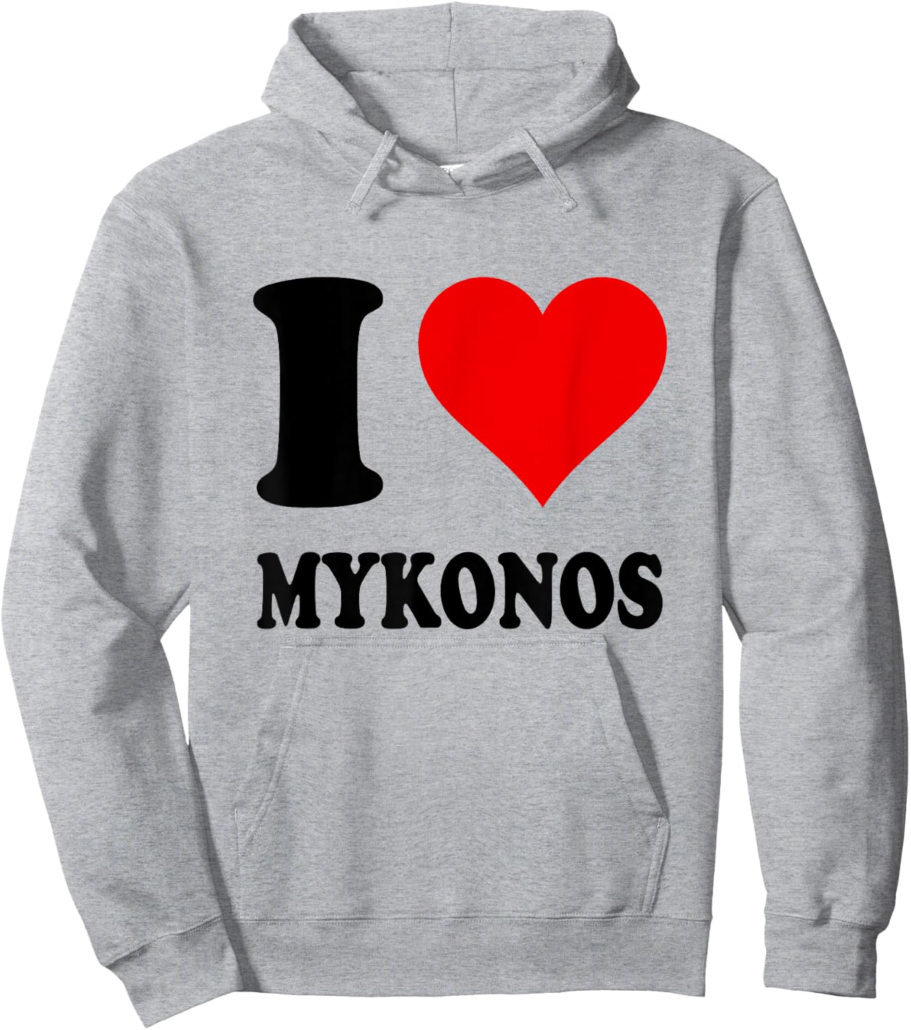 I Love Mykonos Hoodie - Hoodie | Ash