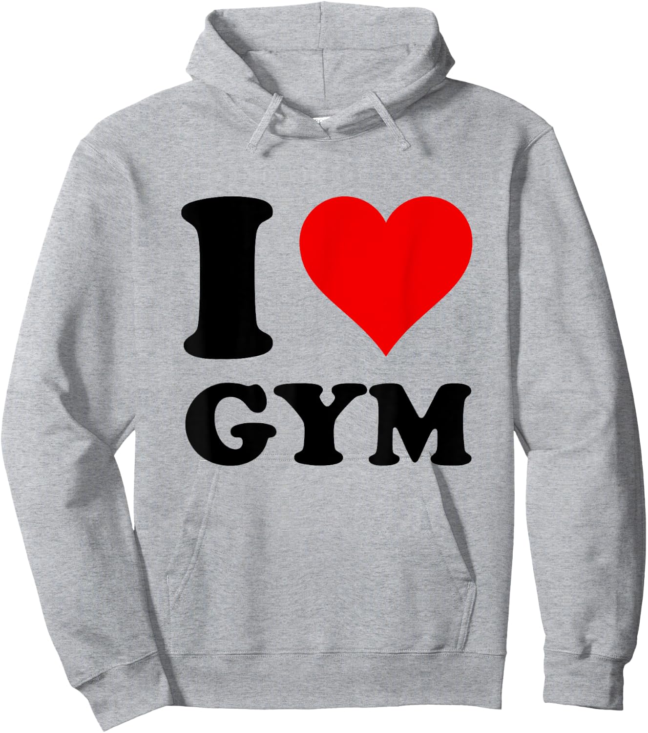 Red Heart I Love Gym Hoodie - Hoodie | Ash