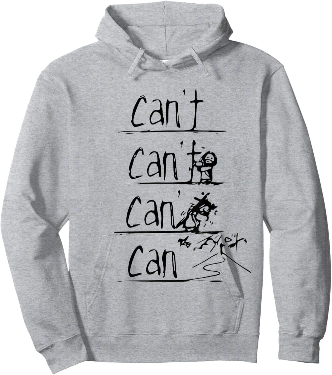 Jesus Christian Cross Cant Can Art Hoodie - Hoodie | Ash