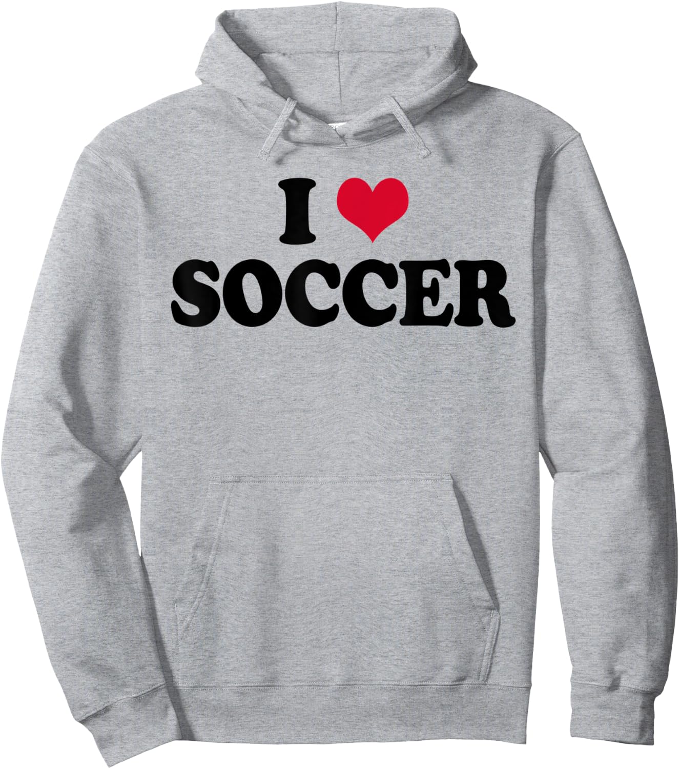 I Love Soccer Hoodie - Hoodie | Ash