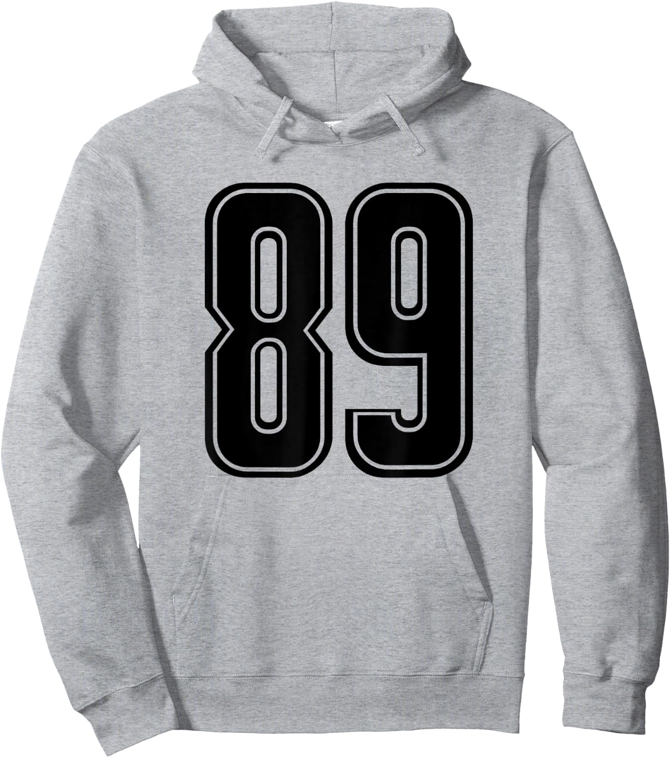 Number #89 Black Sport Varsity Number 89 Hoodie - Hoodie | Ash