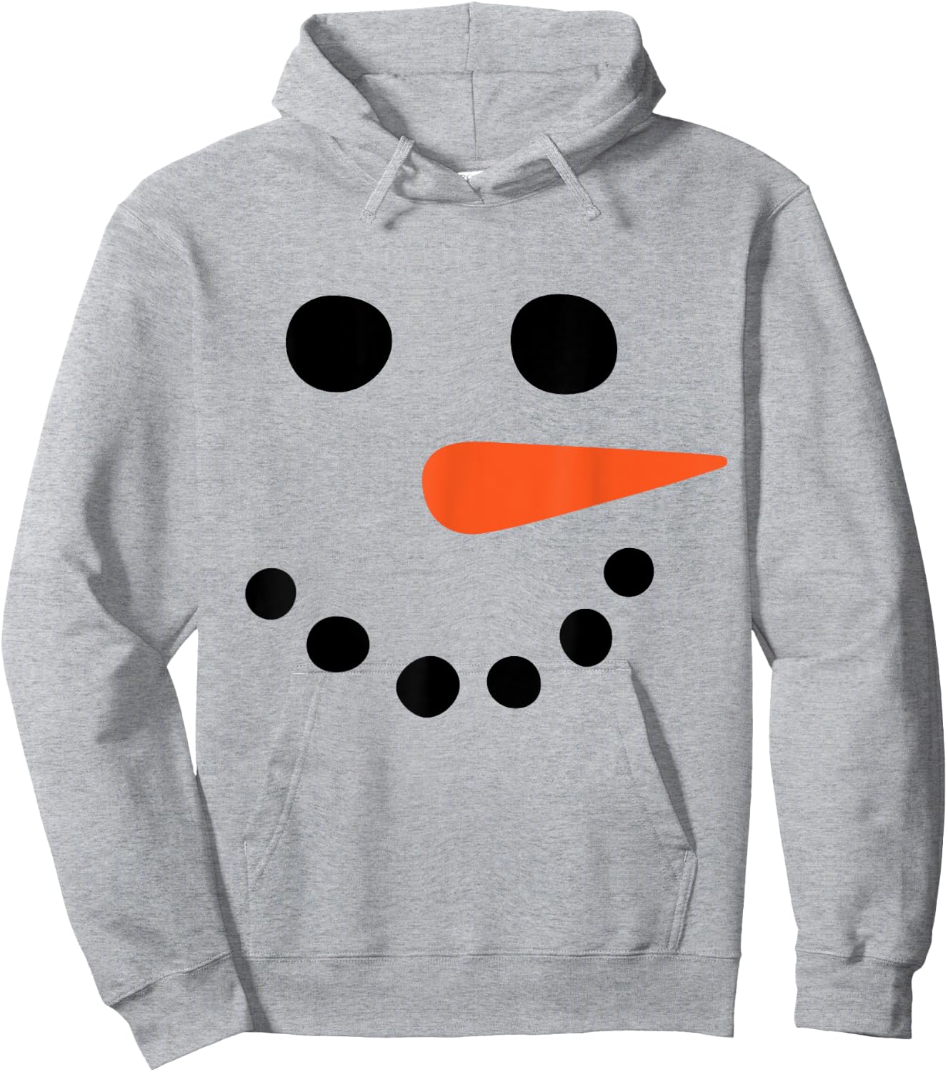 Winter Snowman Face Costume Christmas Snowman Hoodie - Hoodie | Ash