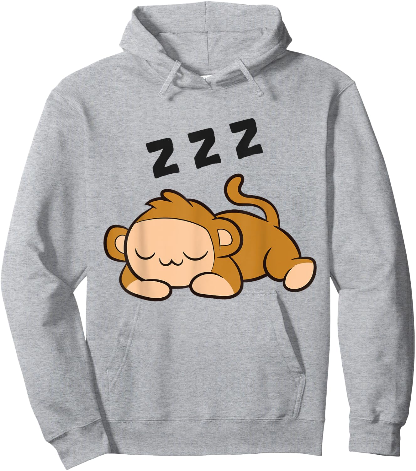 Sleeping Monkey Ape Monkey Pajama Cute Monkey Hoodie - Hoodie | Ash