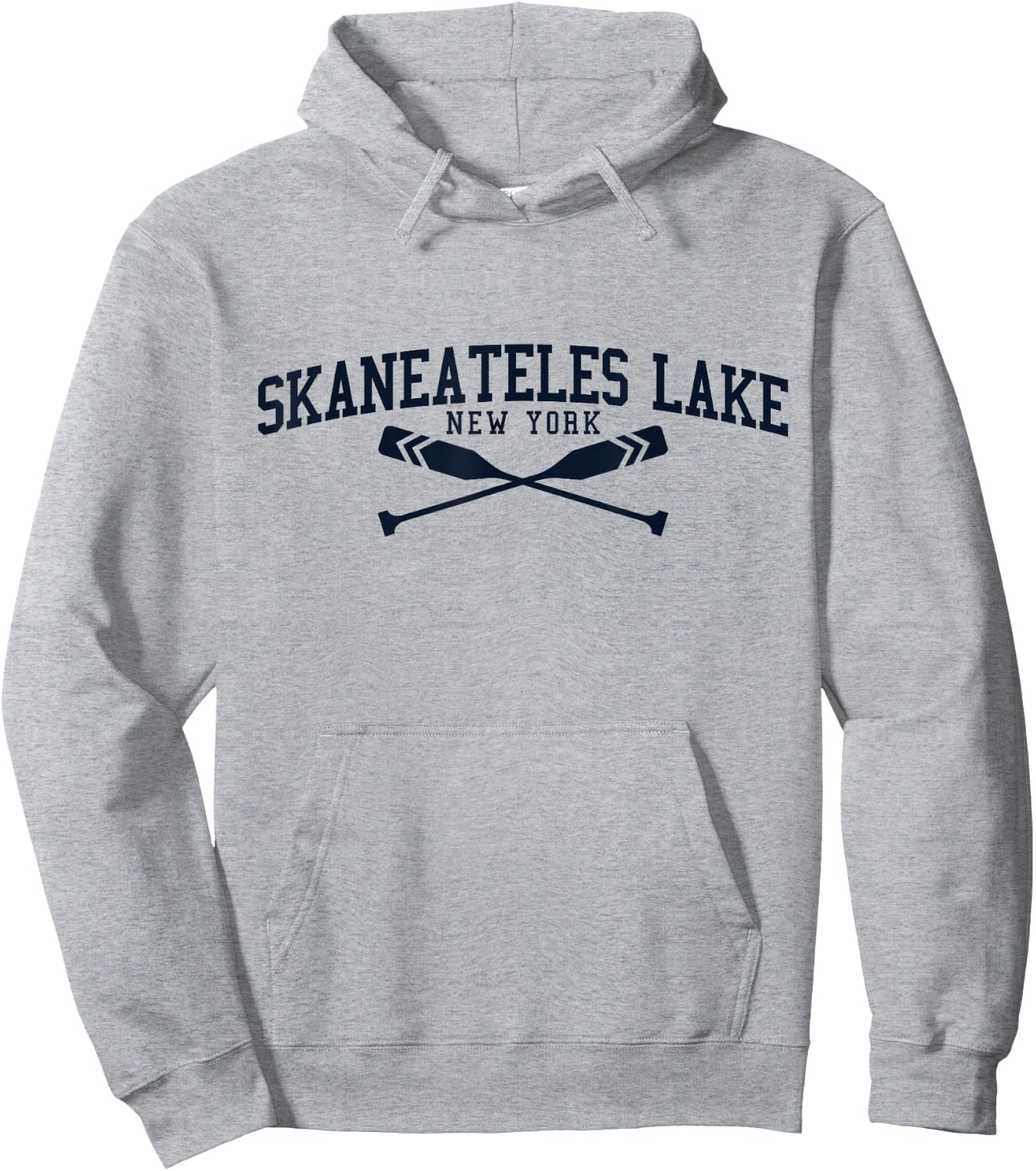 Skaneateles Lake New York Boat Oar Hoodie - Hoodie | Ash