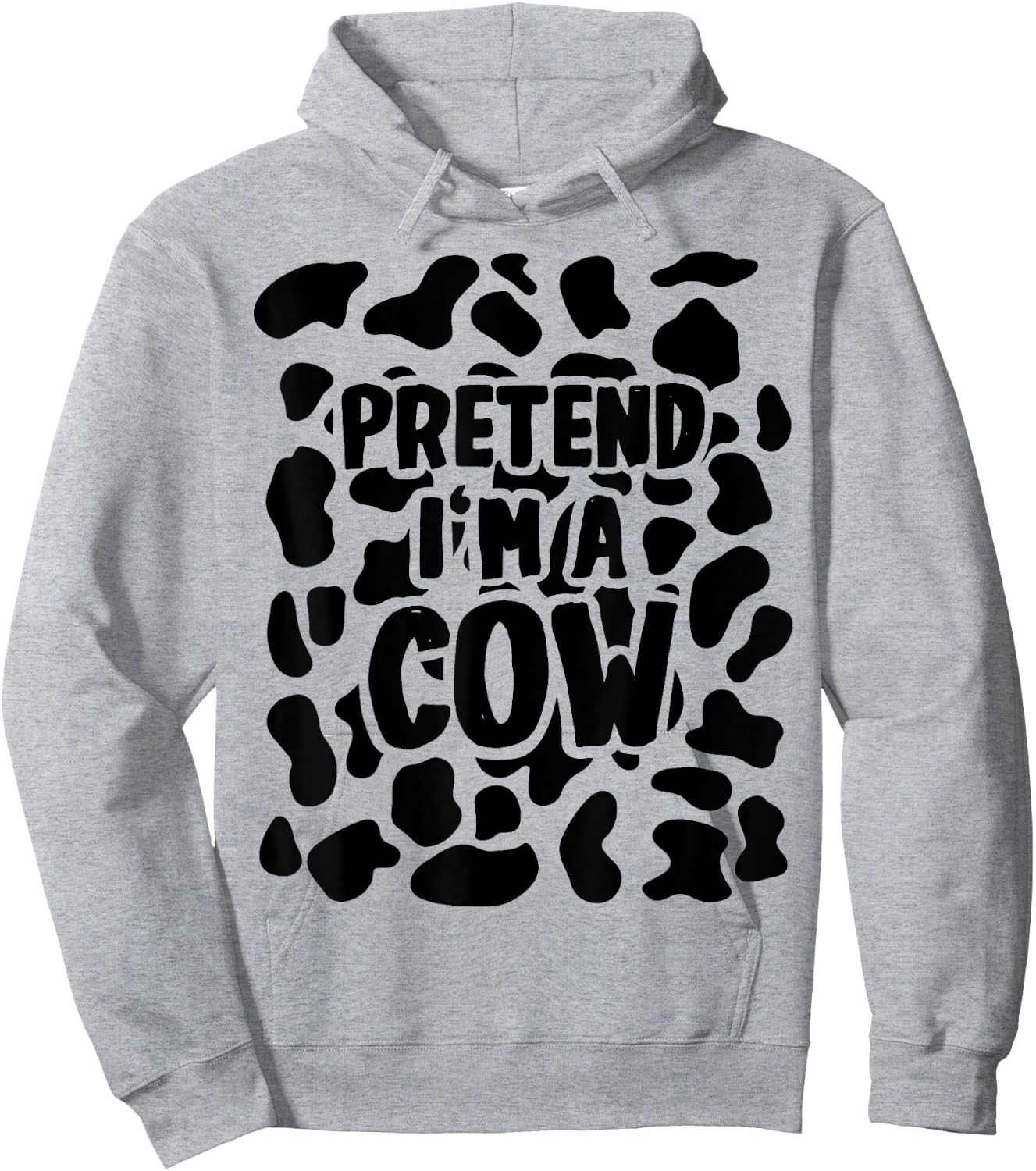 Pretend I'm a Cow Costume Halloween Hoodie - Hoodie | Ash