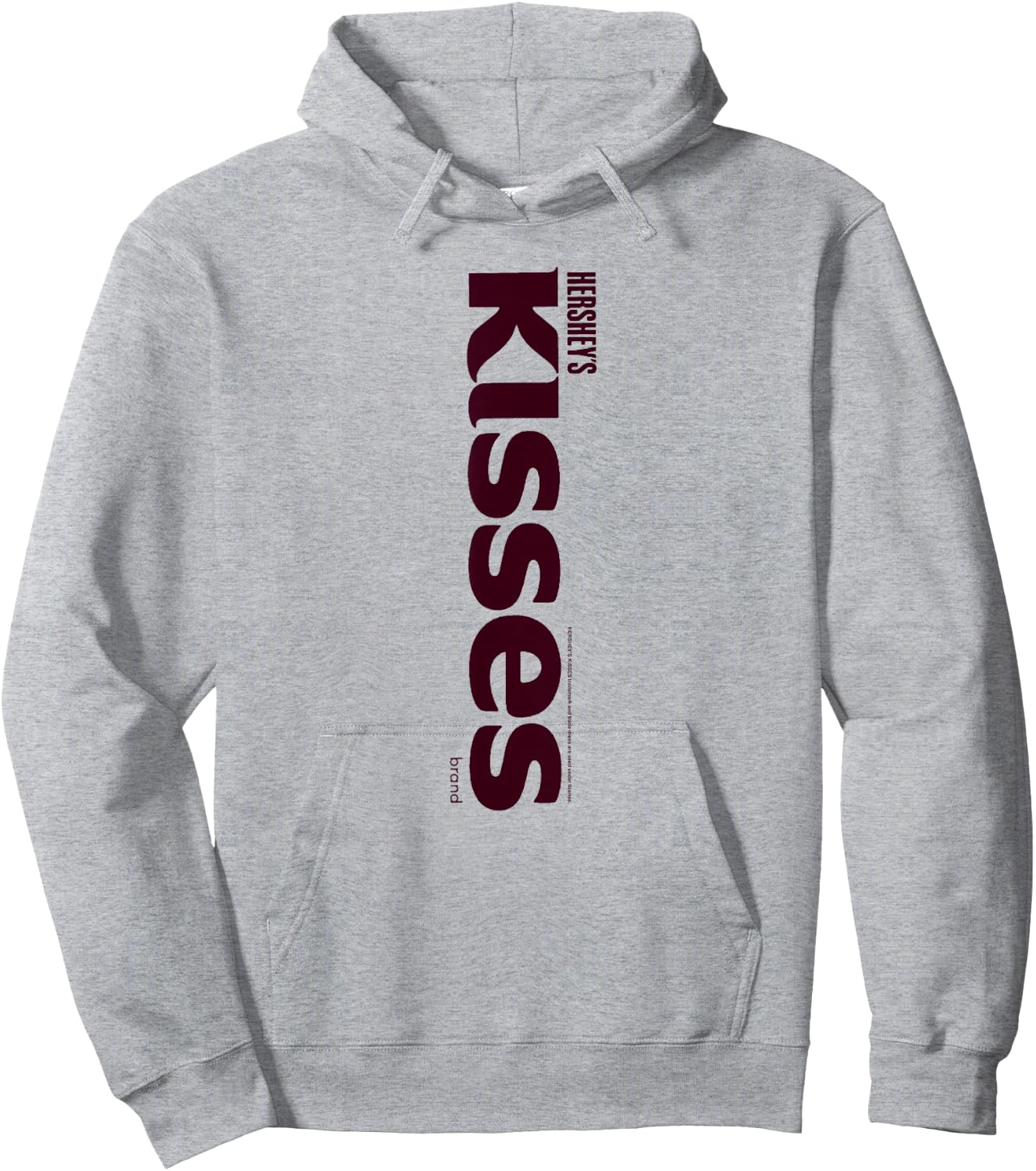 Hershey's Kisses Centered Text Logo Design Hoodie - Hoodie | Ash
