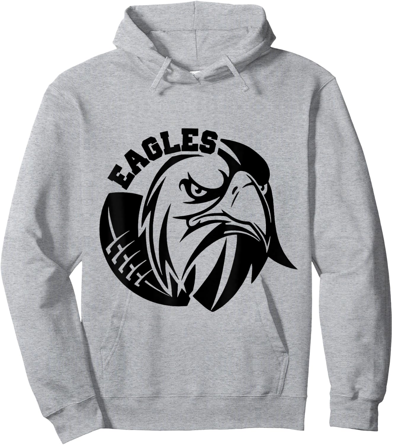 Eagles School Sports Fan Team Spirit Hoodie - Hoodie | Ash