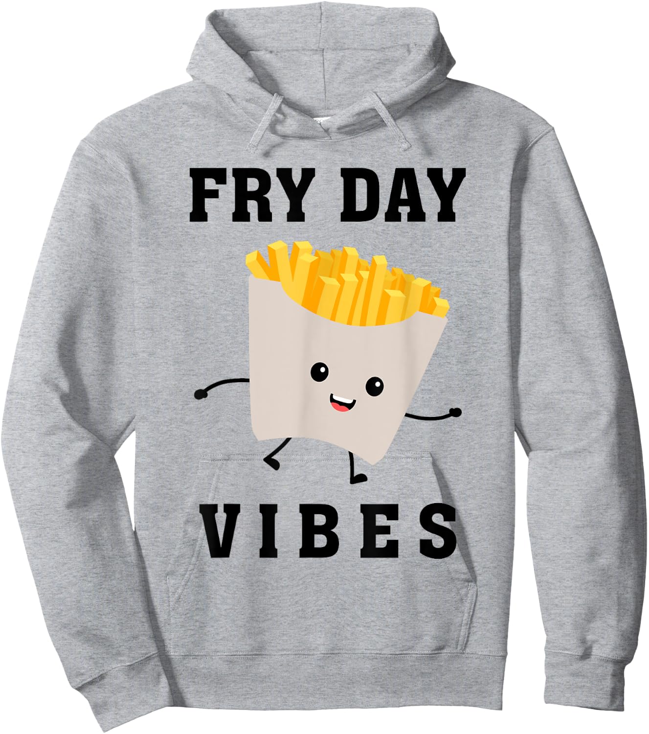 Fry Day Vibes Funny French Fries Kid Hoodie - Hoodie | Ash