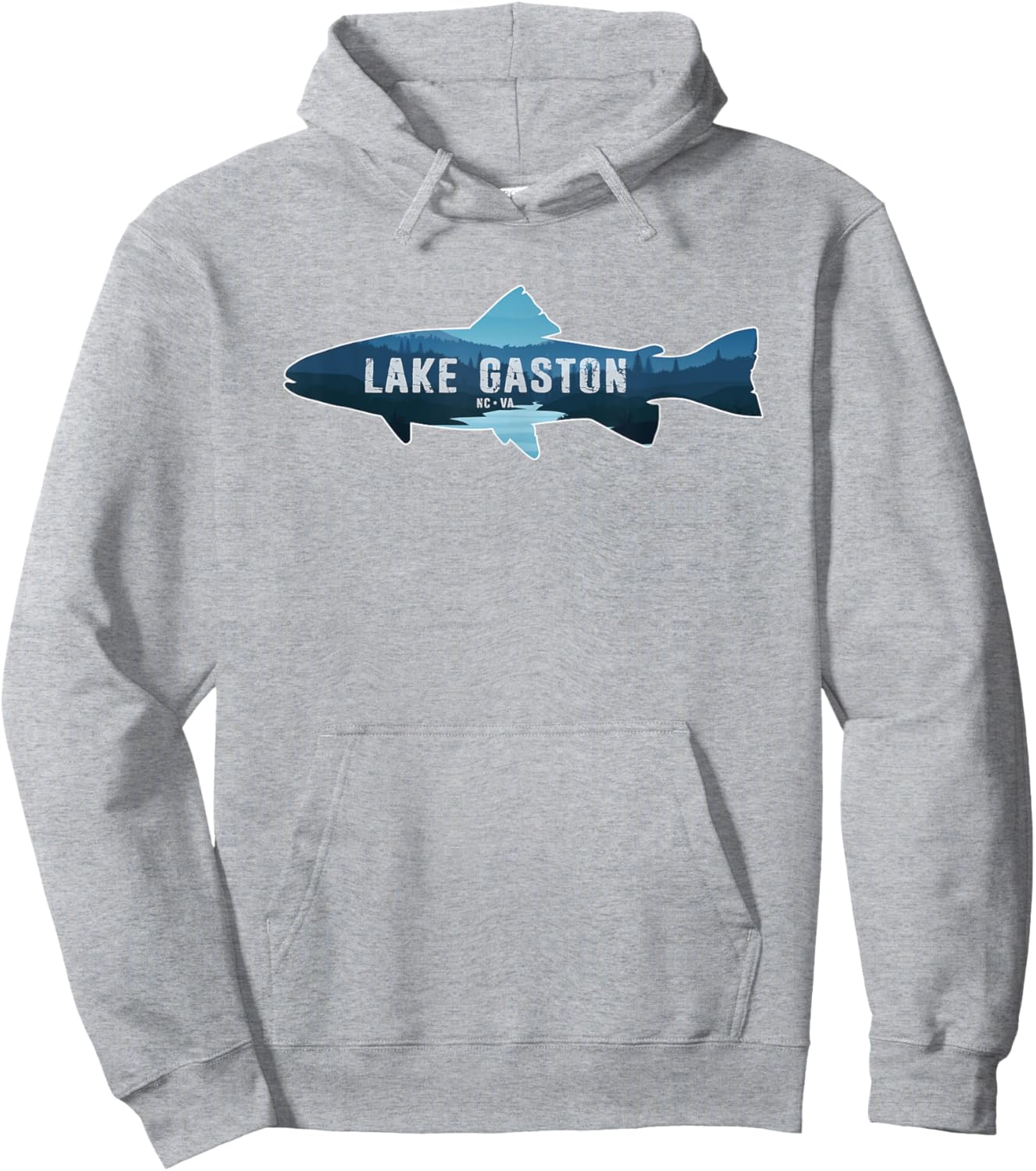 Lake Gaston North Carolina Virginia Fishing Hoodie - Hoodie | Ash