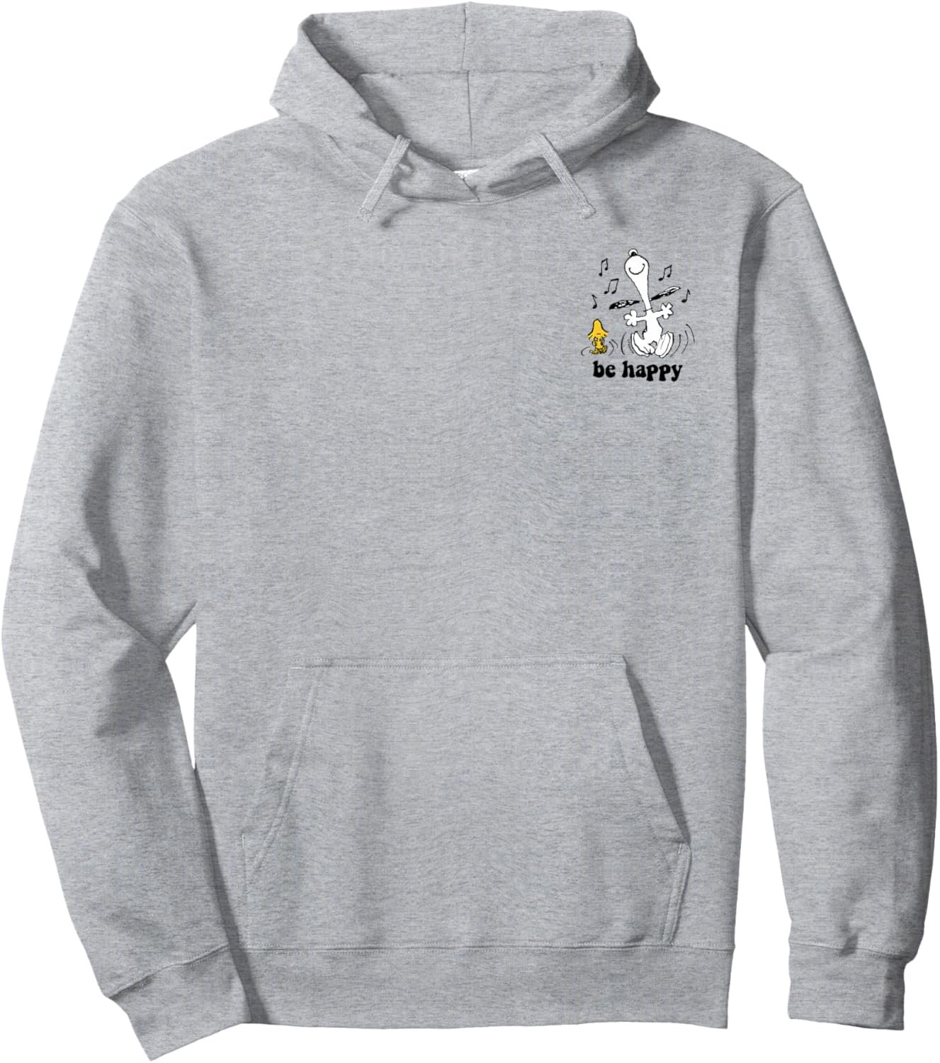 Peanuts - Snoopy Woodstock Be Happy Dance Hoodie - Hoodie | Ash