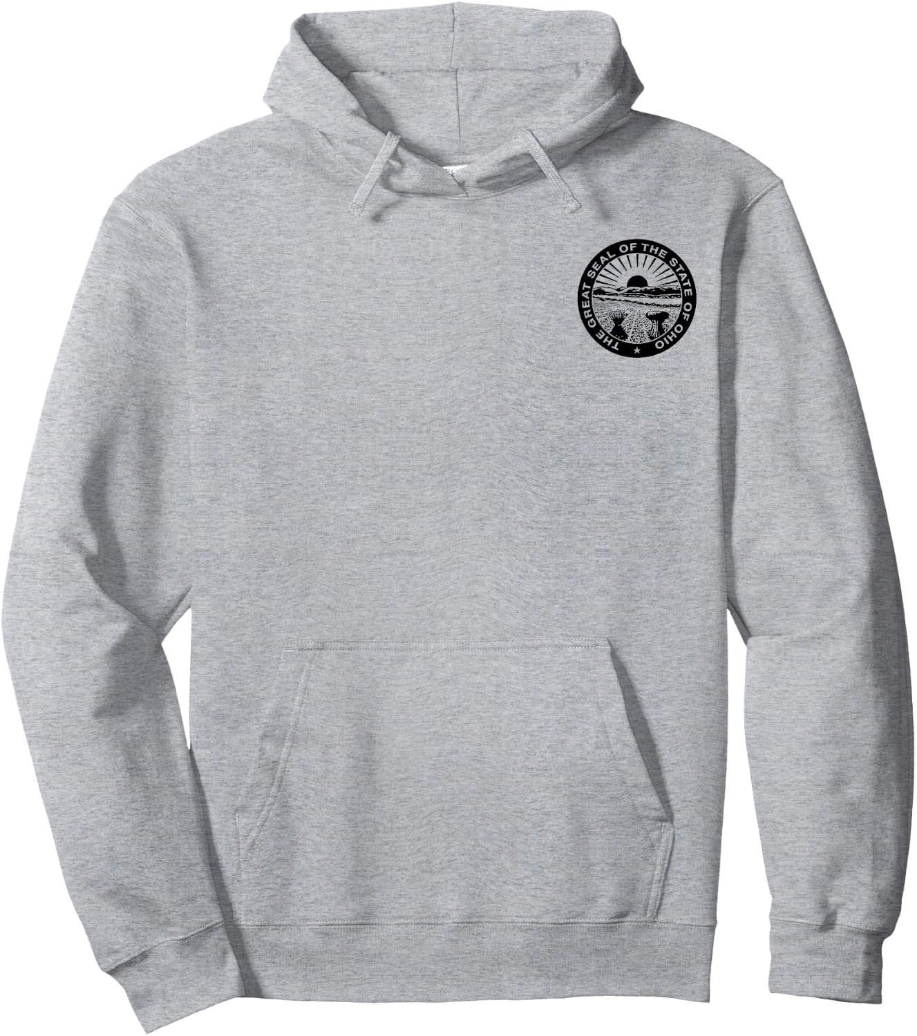 Ohio State Seal Flag Hoodie - Hoodie | Ash