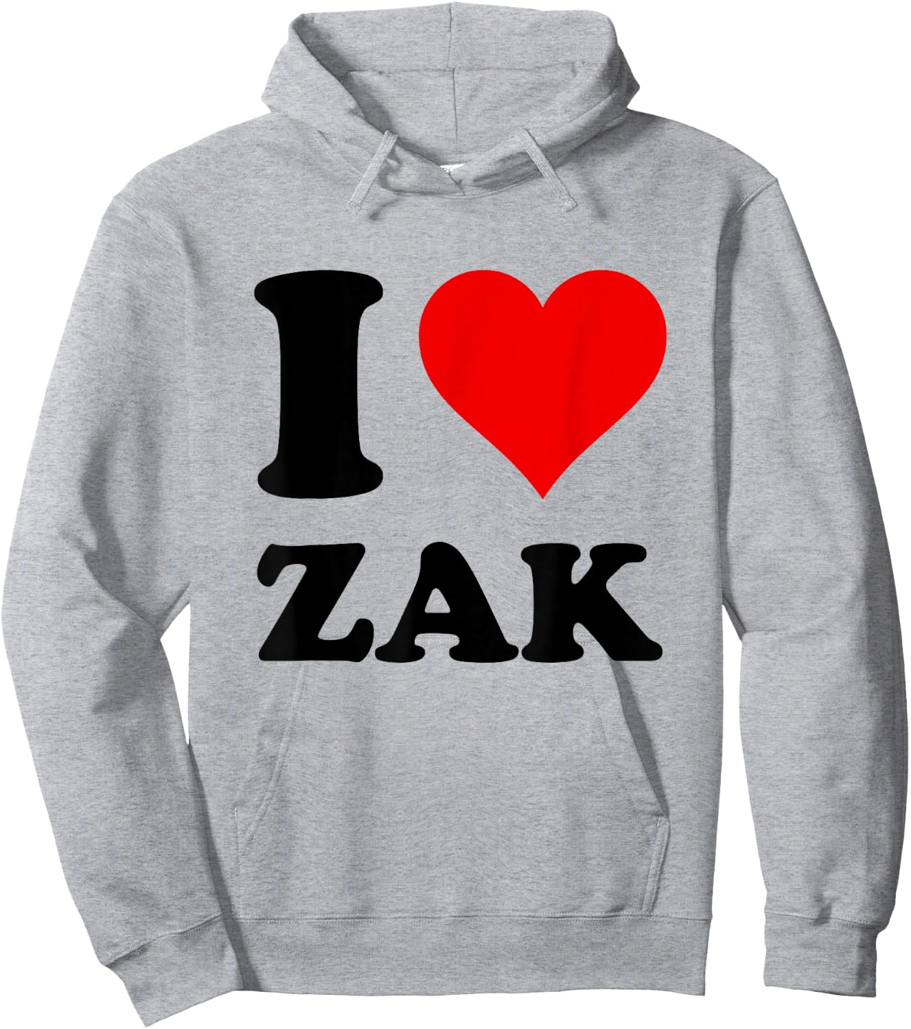 I Love Zak Hoodie - Hoodie | Ash