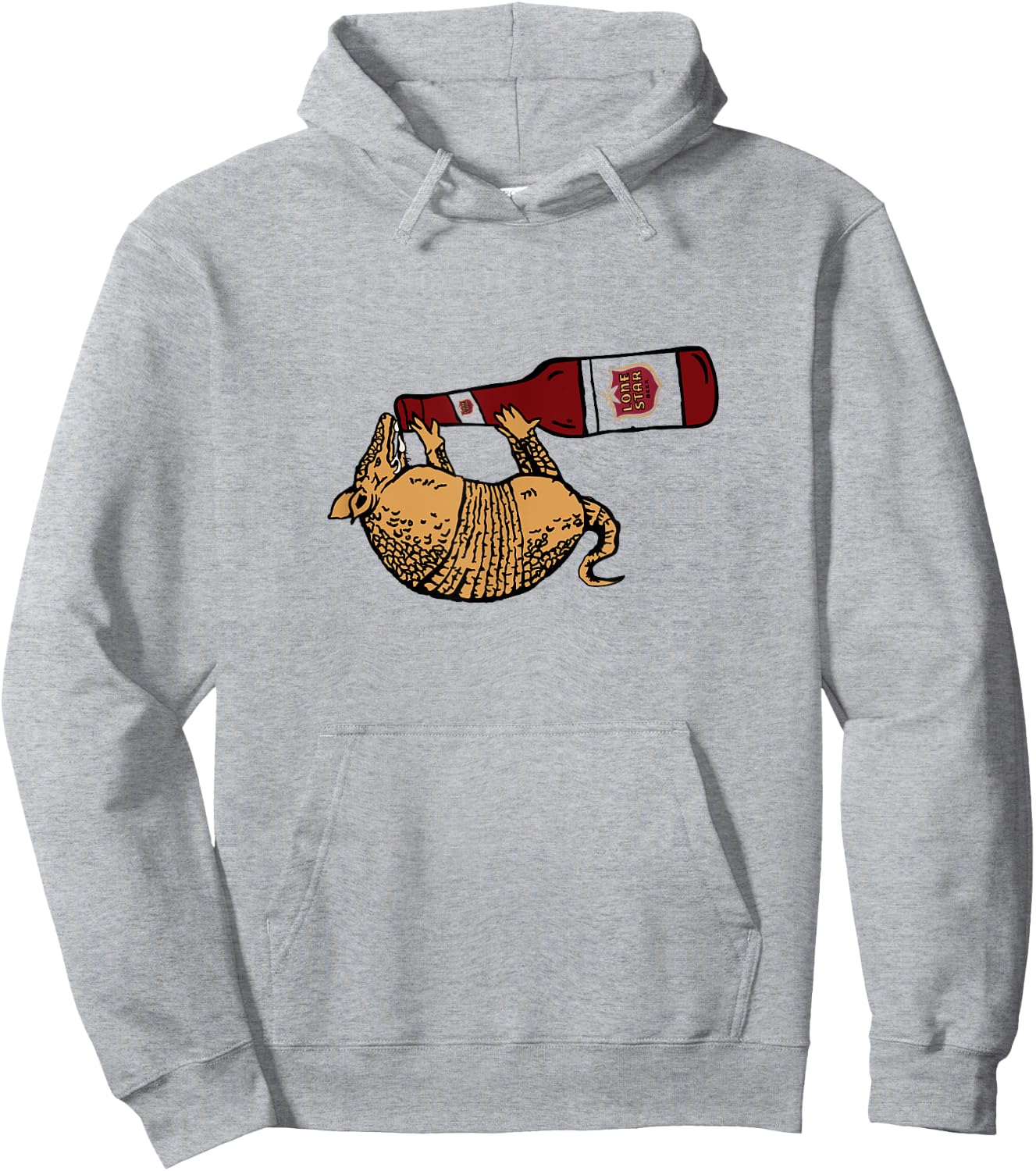 Lone Star Beer Armadillo | Texas Hoodie - Hoodie | Ash