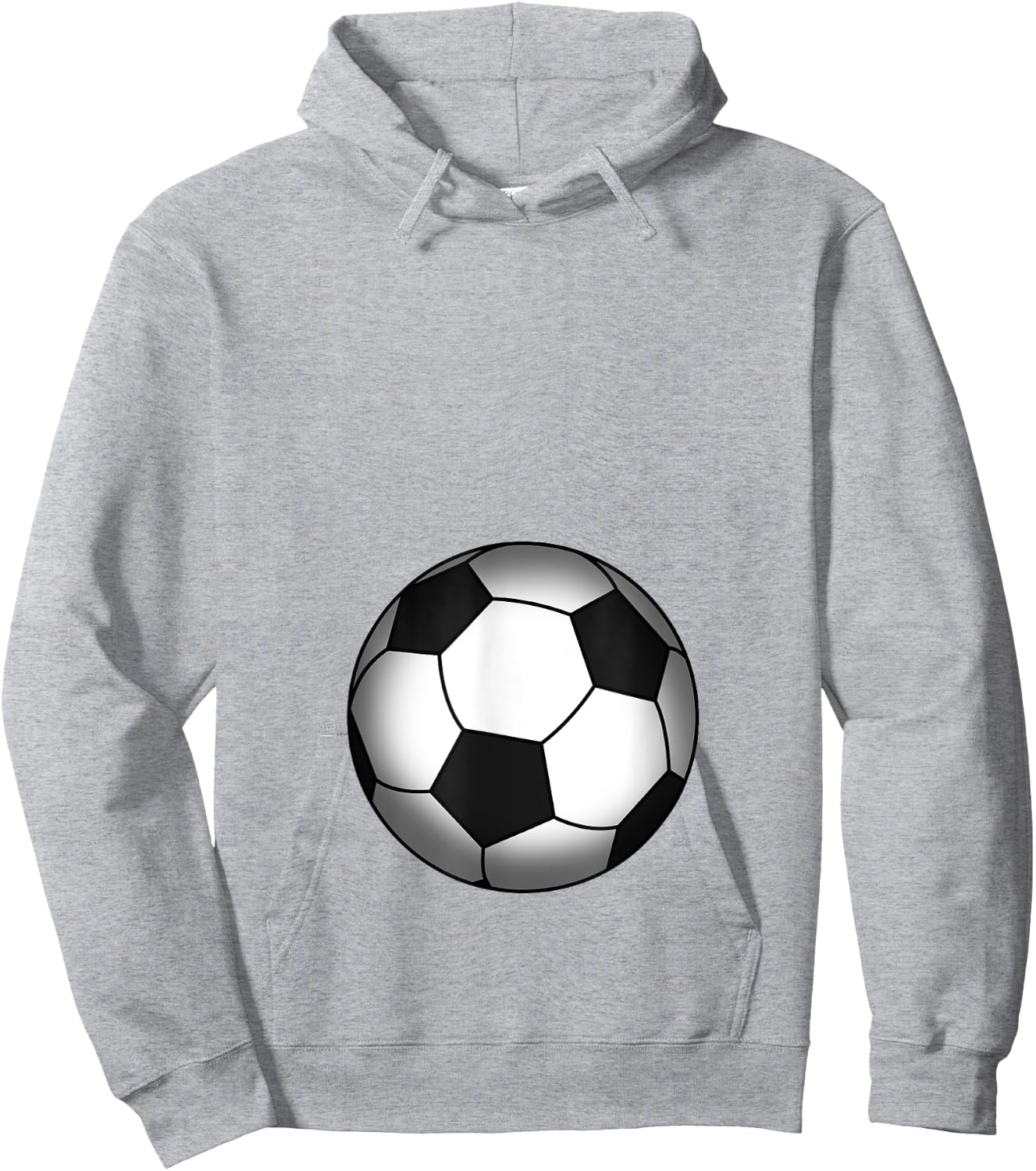 Funny Soccer Player Belly Pregnant Mama Hoodie - Hoodie | Ash