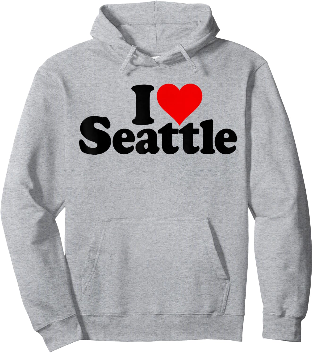 I Love Heart Seattle Washington Hoodie - Hoodie | Ash