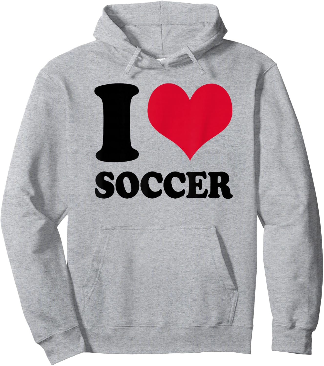 I Love Soccer Hoodie - Hoodie | Ash