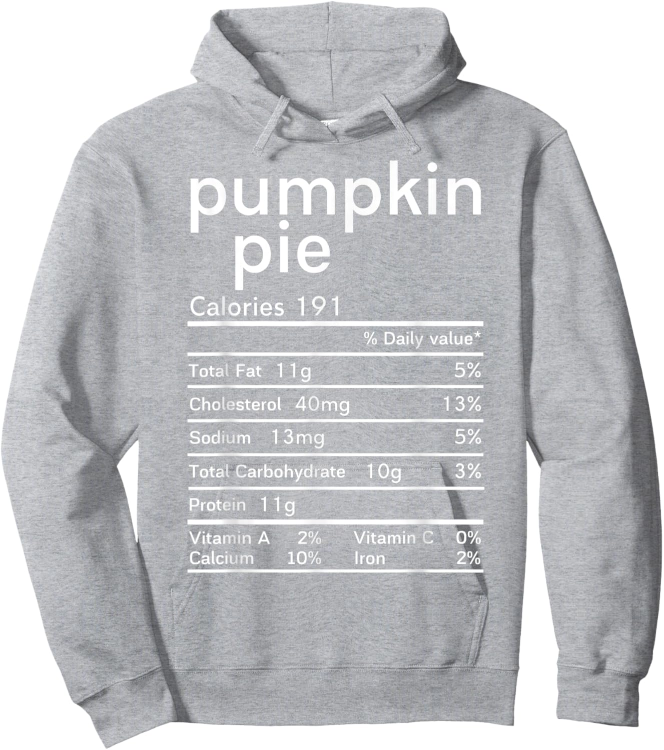 Thanksgiving Nutrition Pumpkin Pie Facts Women Hoodie - Hoodie | Ash