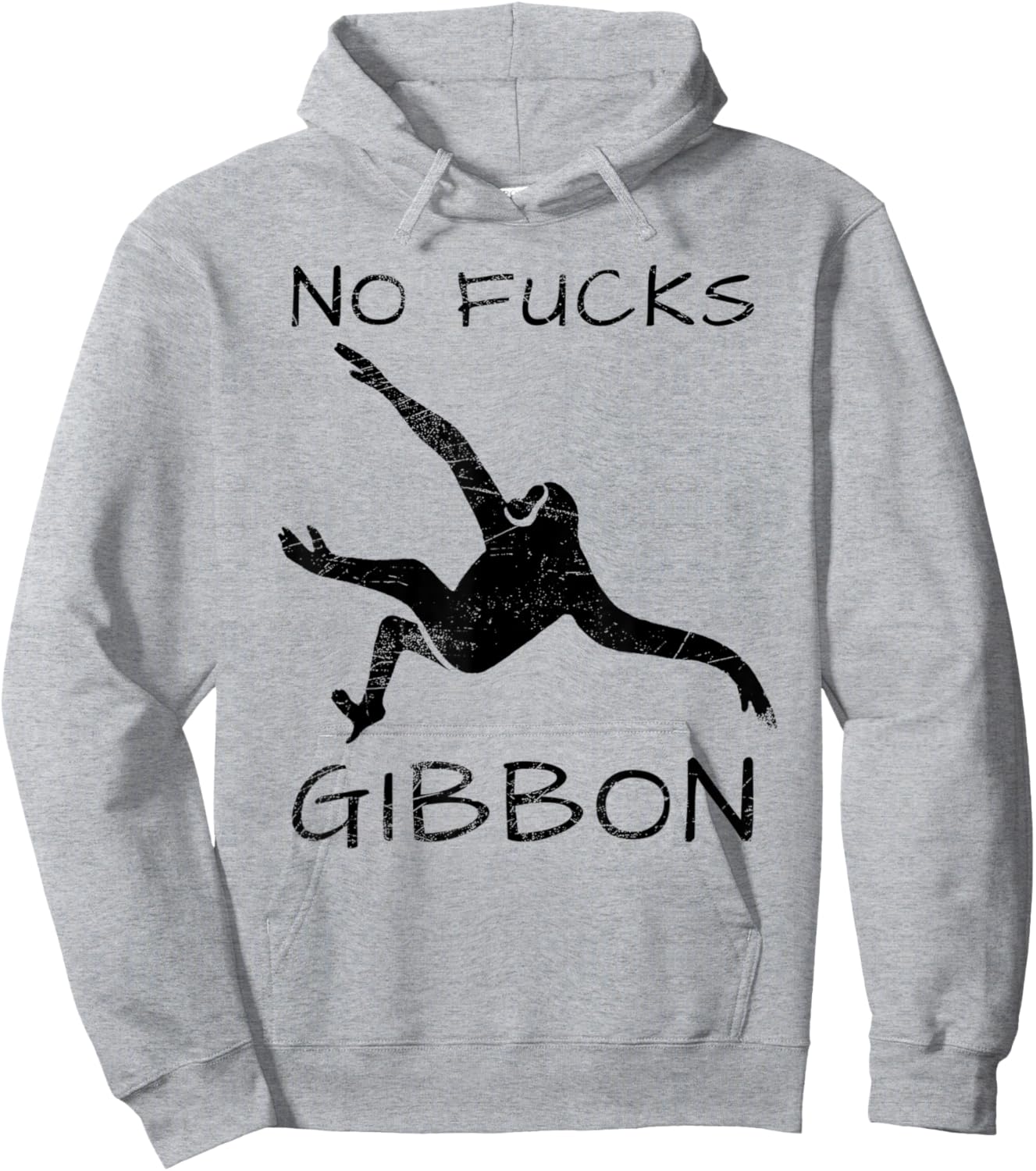 Gibbon Funny Ape Monkey Animal Hoodie - Hoodie | Ash