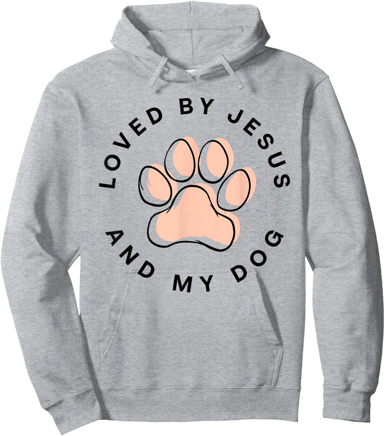 Loved By Jesus And My Dog Christian Dog Lover Hoodie - Hoodie | Ash