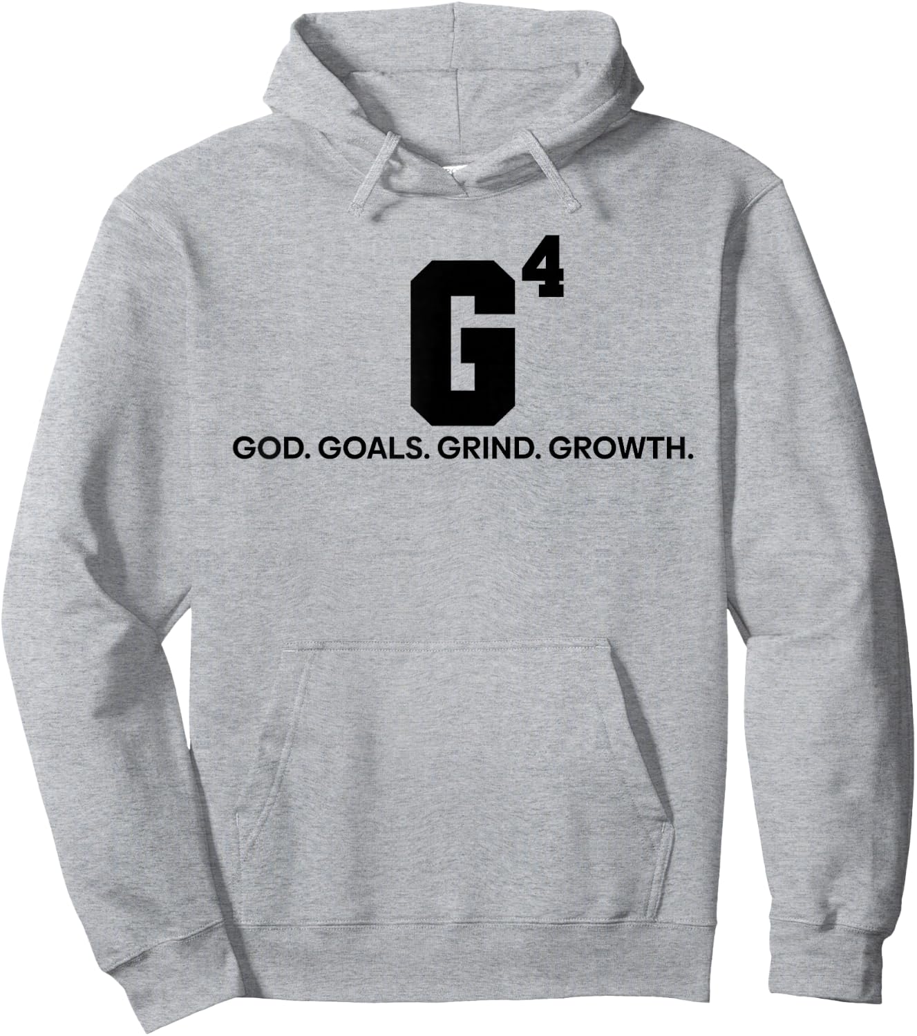 G4 God Goals Grind Growth Funny Christian Hoodie - Hoodie | Ash