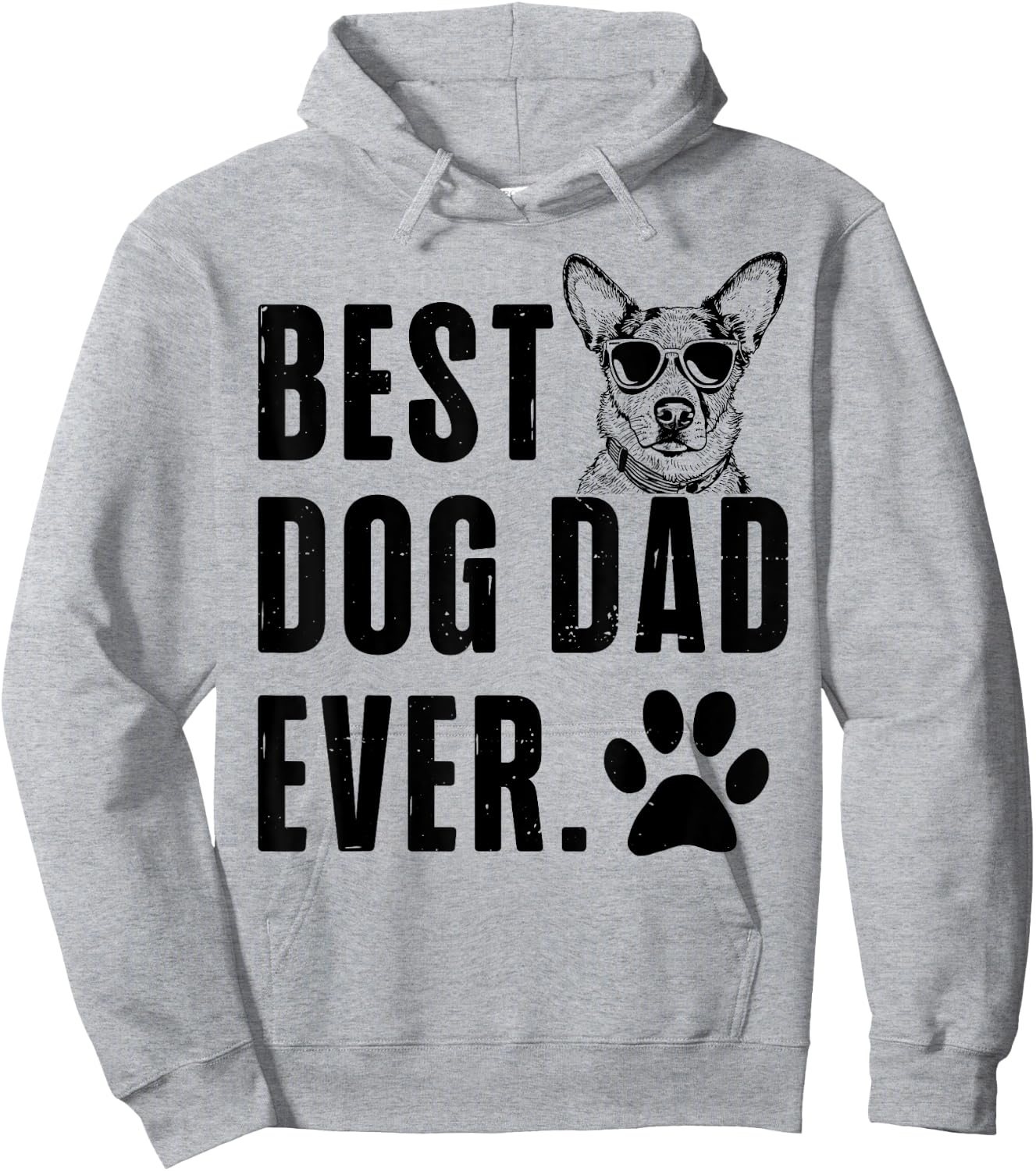 Texas Heeler Daddy Dad Best Dog Dad Ever Men Hoodie - Hoodie | Ash