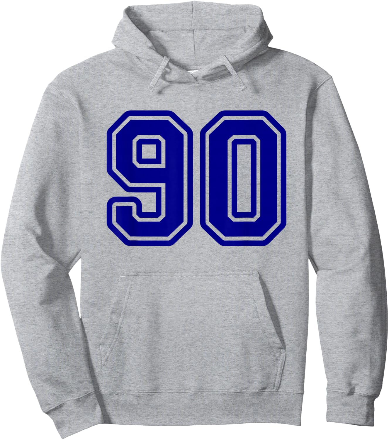 Number #90 Blue Sport Number 90 Hoodie - Hoodie | Ash