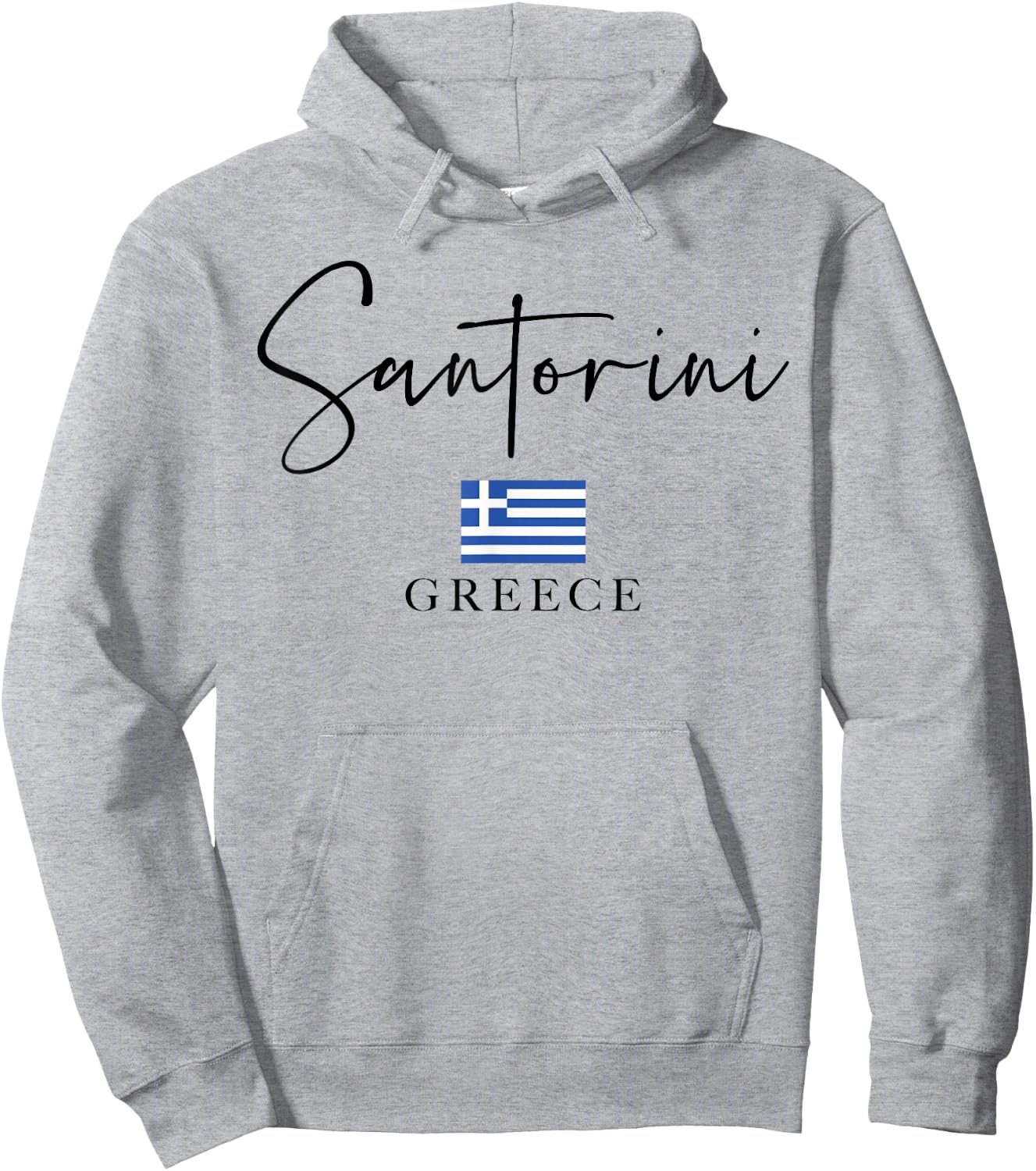 Greece Flag Vacation - Island Santorini Hoodie - Hoodie | Ash