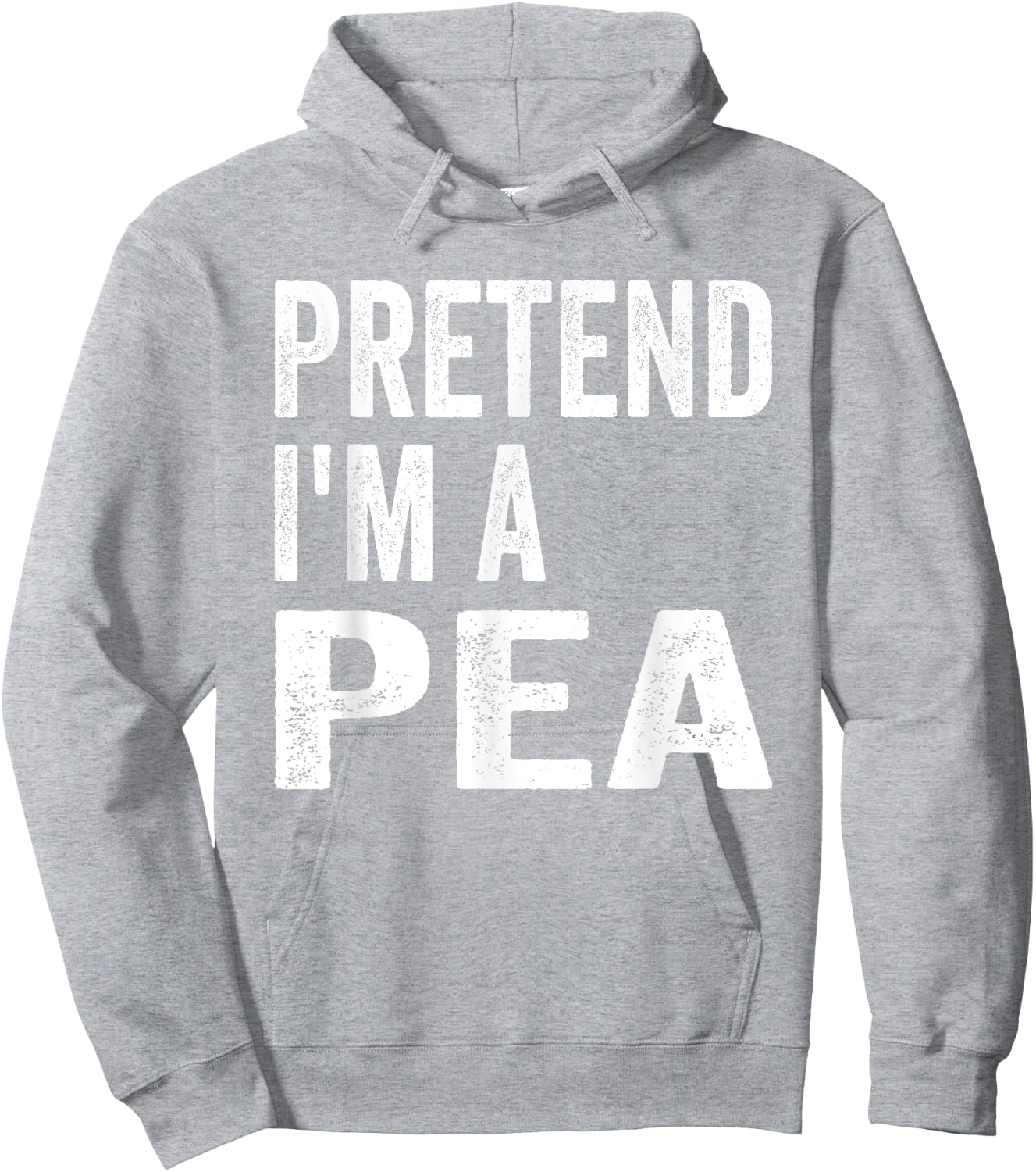 Pretend I'm A Pea Easy Lazy Halloween Costume Hoodie - Hoodie | Ash