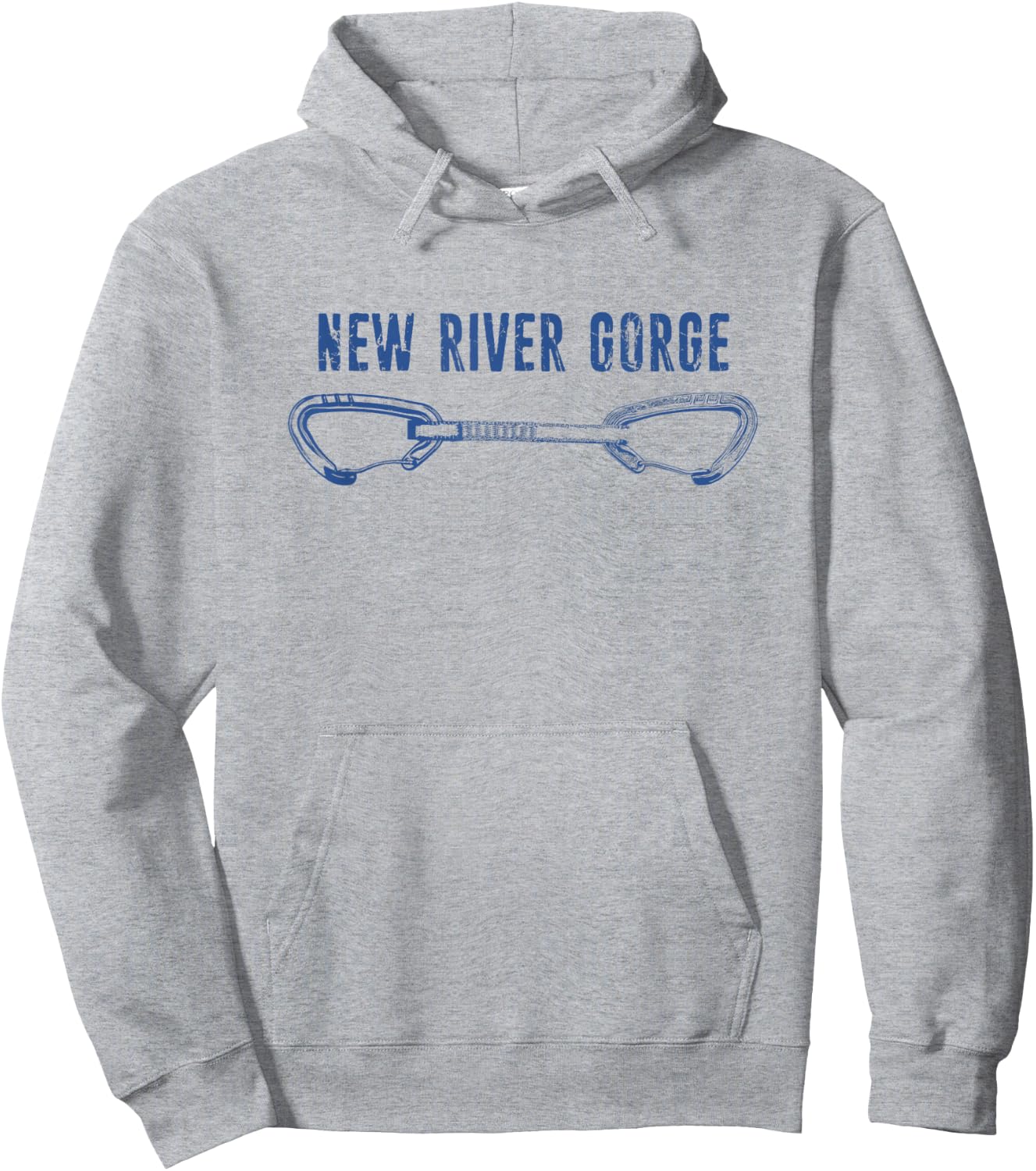 New River Gorge Rock Climbing Quickdraw Hoodie - Hoodie | Ash