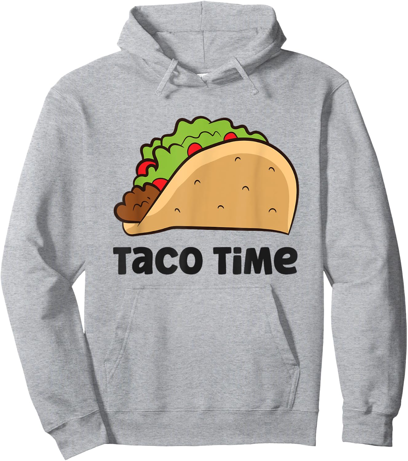 Taco Time Funny Taco Hoodie - Hoodie | Ash