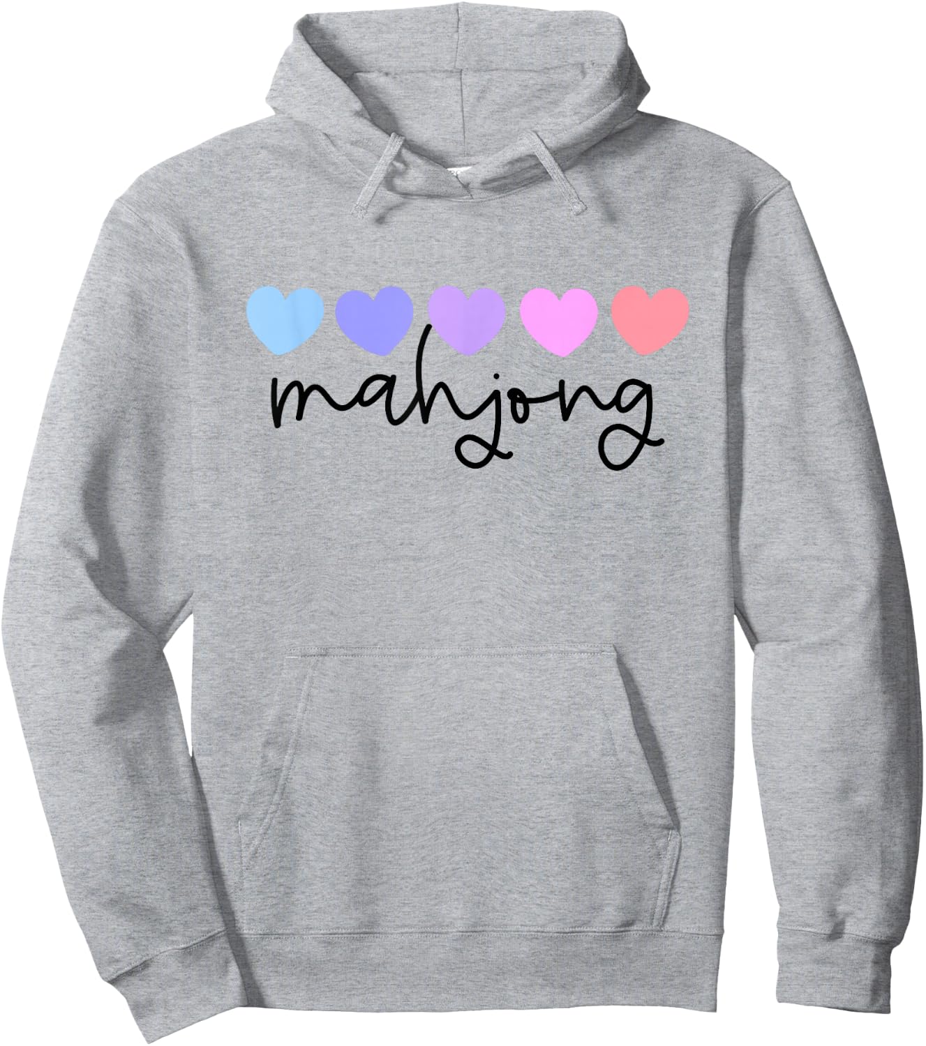 Mahjong Lover Heart Women Girls or Mom Hoodie - Hoodie | Ash