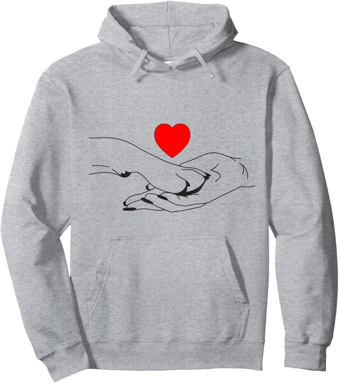 Paw Human Hand Dog Owner Dog Lover Dog Hoodie - Hoodie | Ash