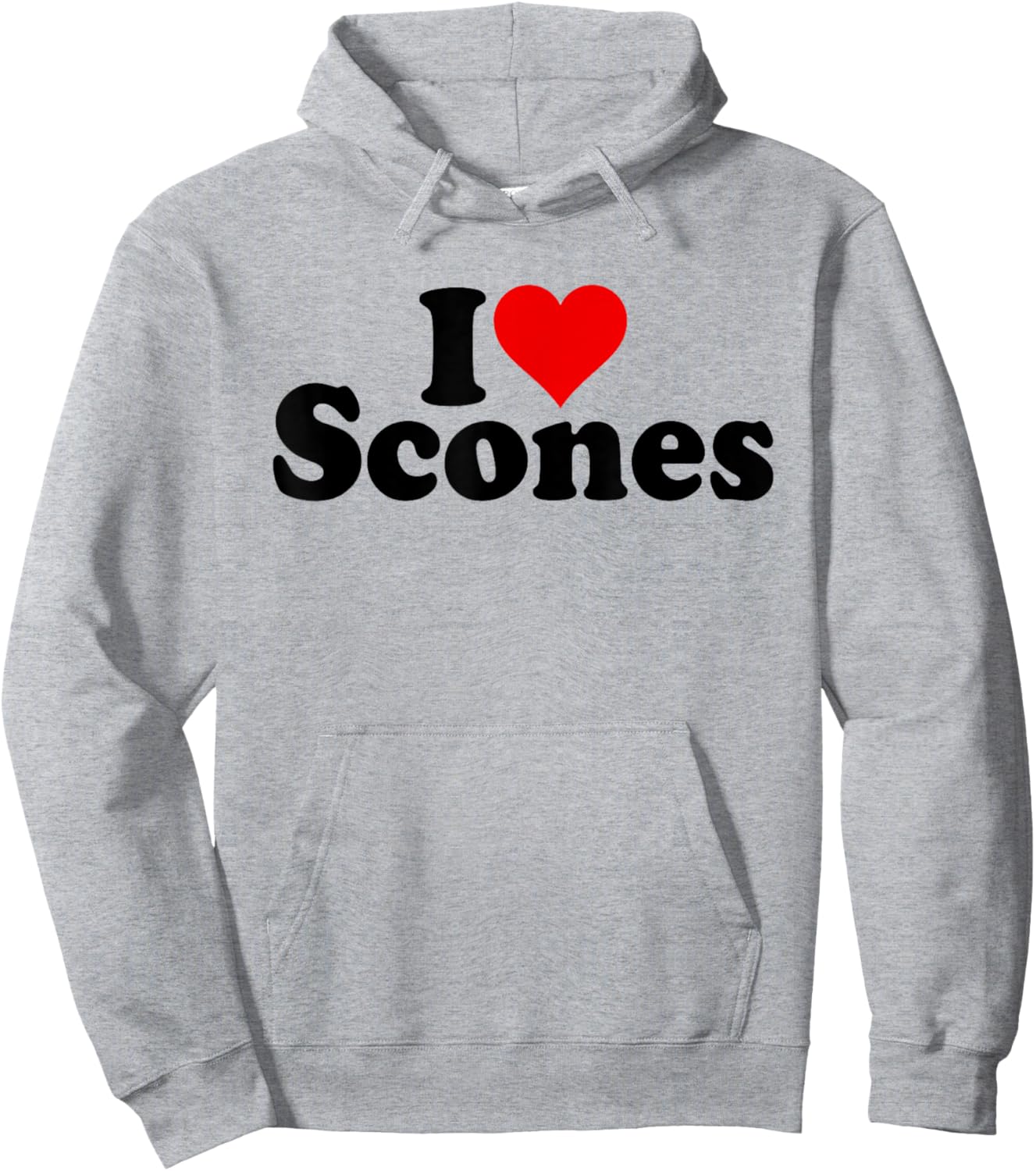 I Love Heart Scones Hoodie - Hoodie | Ash