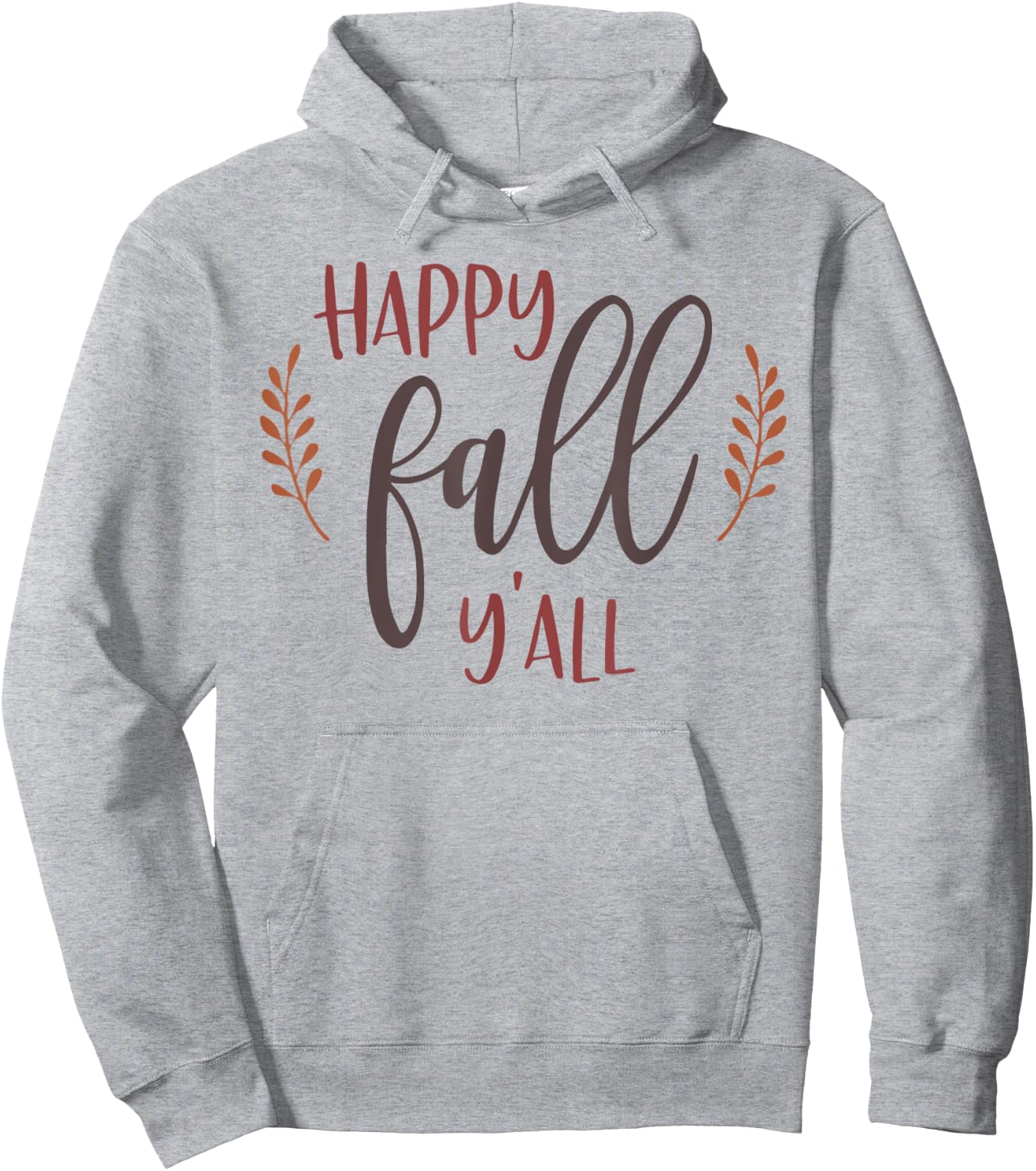 Happy Fall Y'all Autumn Leaf Season Lover Hoodie - Hoodie | Ash
