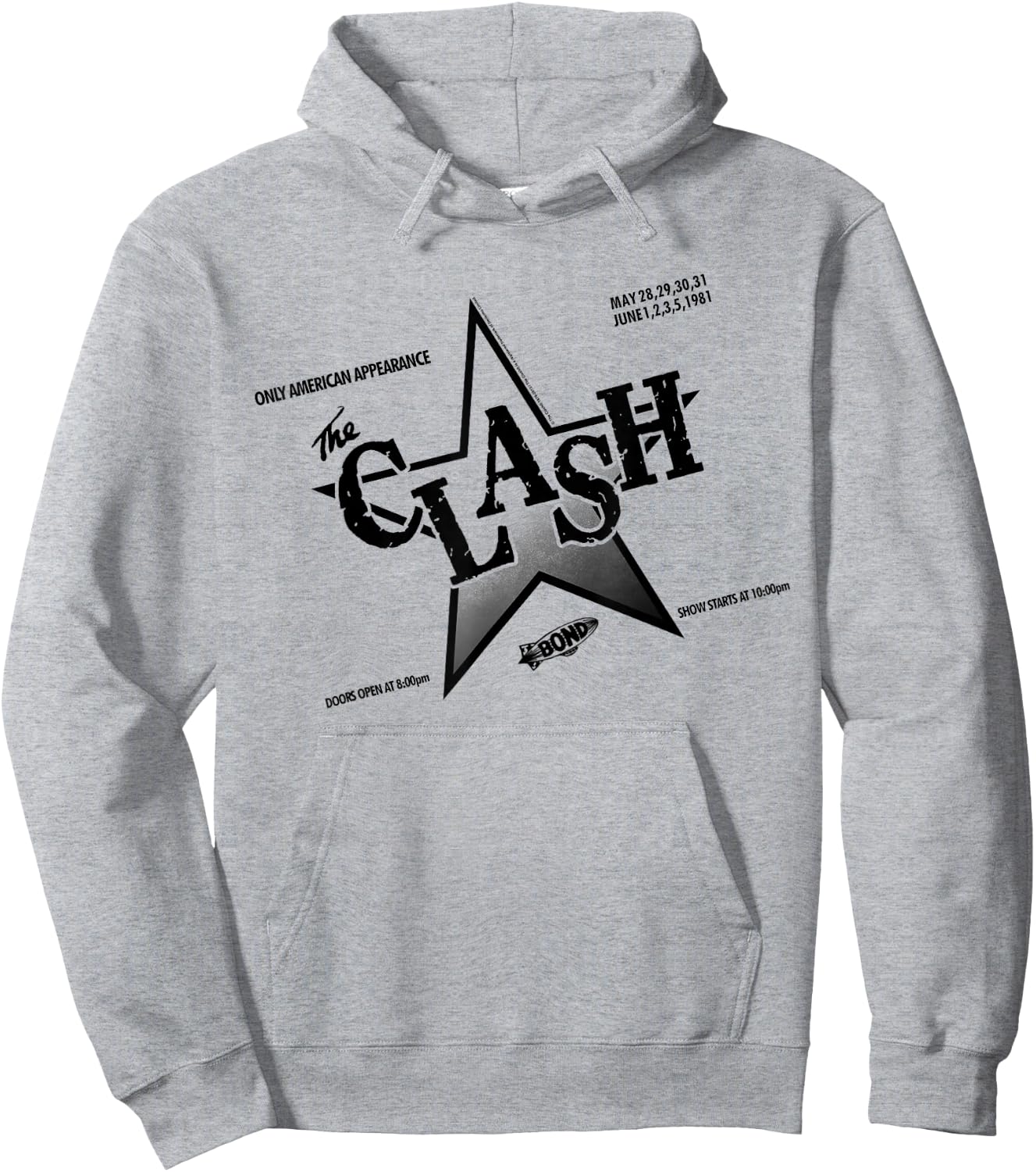 The Clash - Flyer '81 Hoodie - Hoodie | Ash