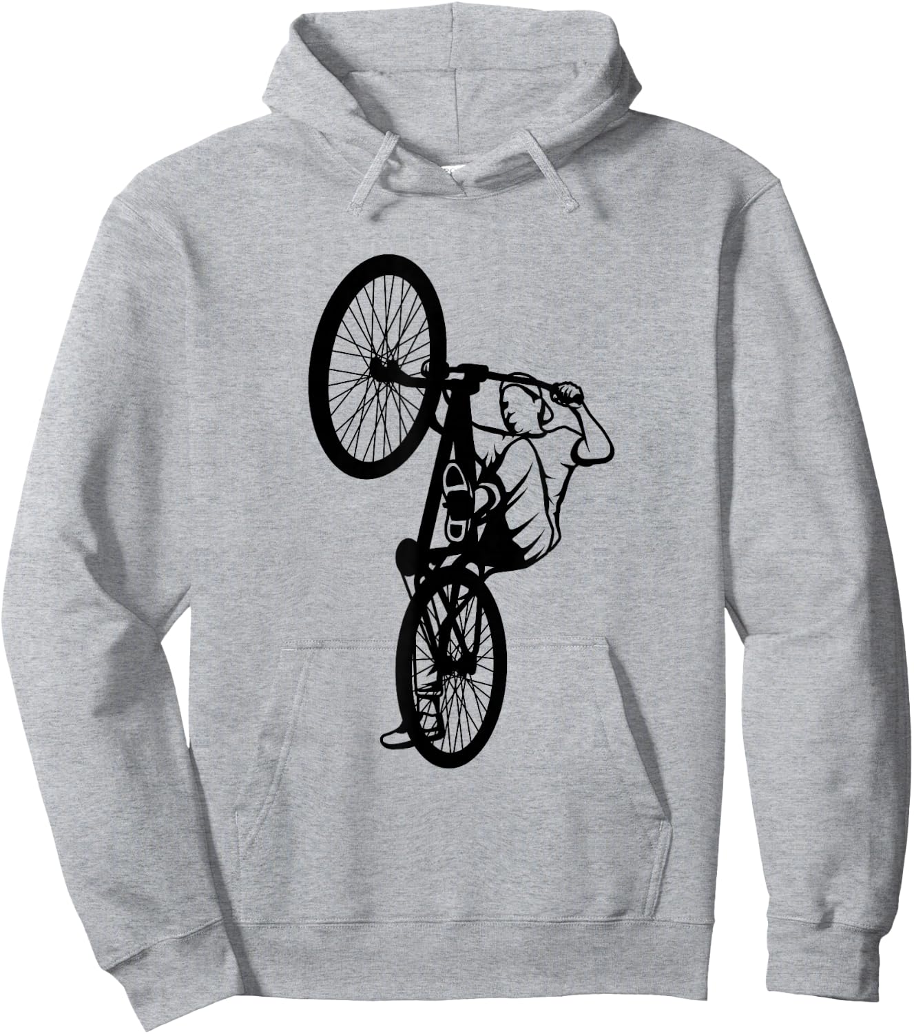 BMX Rider Sketch BMX Fan Wheelie Bike Hoodie - Hoodie | Ash