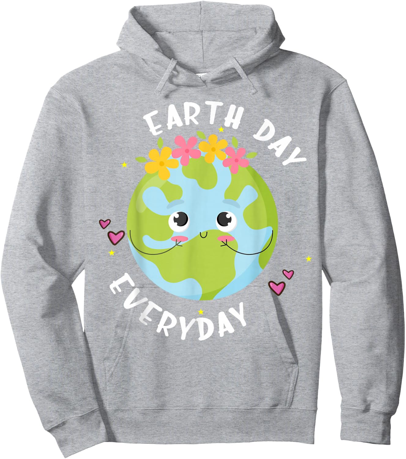 Earth Day Everyday Kids Girl Hoodie - Hoodie | Ash