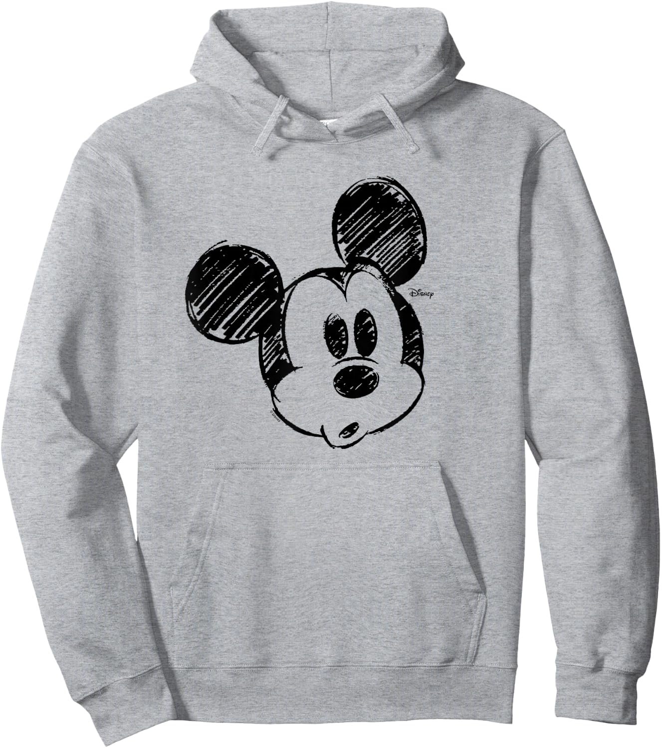 Mickey - Sketch Head Mickey Hoodie - Hoodie | Ash