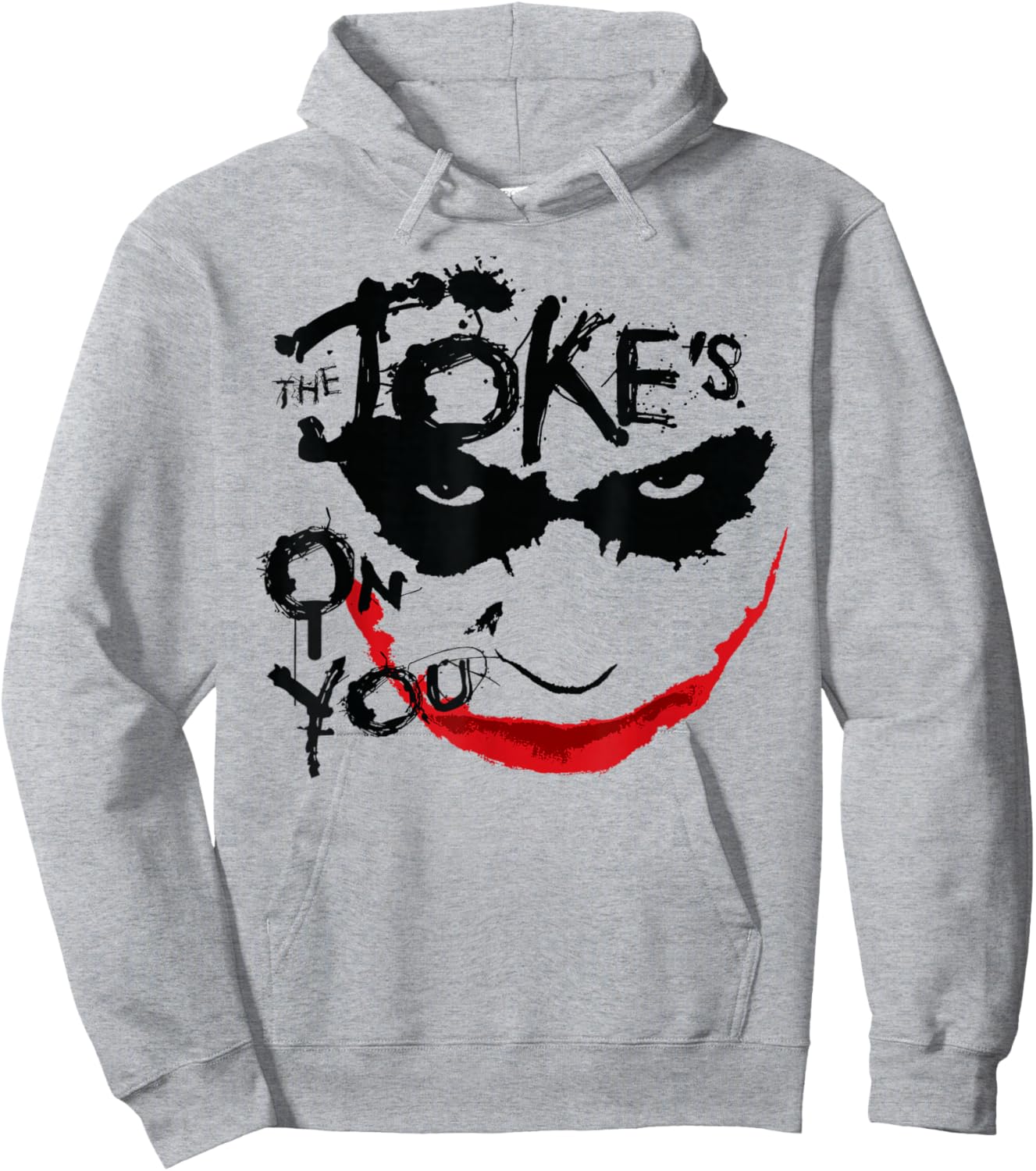 DC Dark Knight Joker Stencil Hoodie - Hoodie | Ash