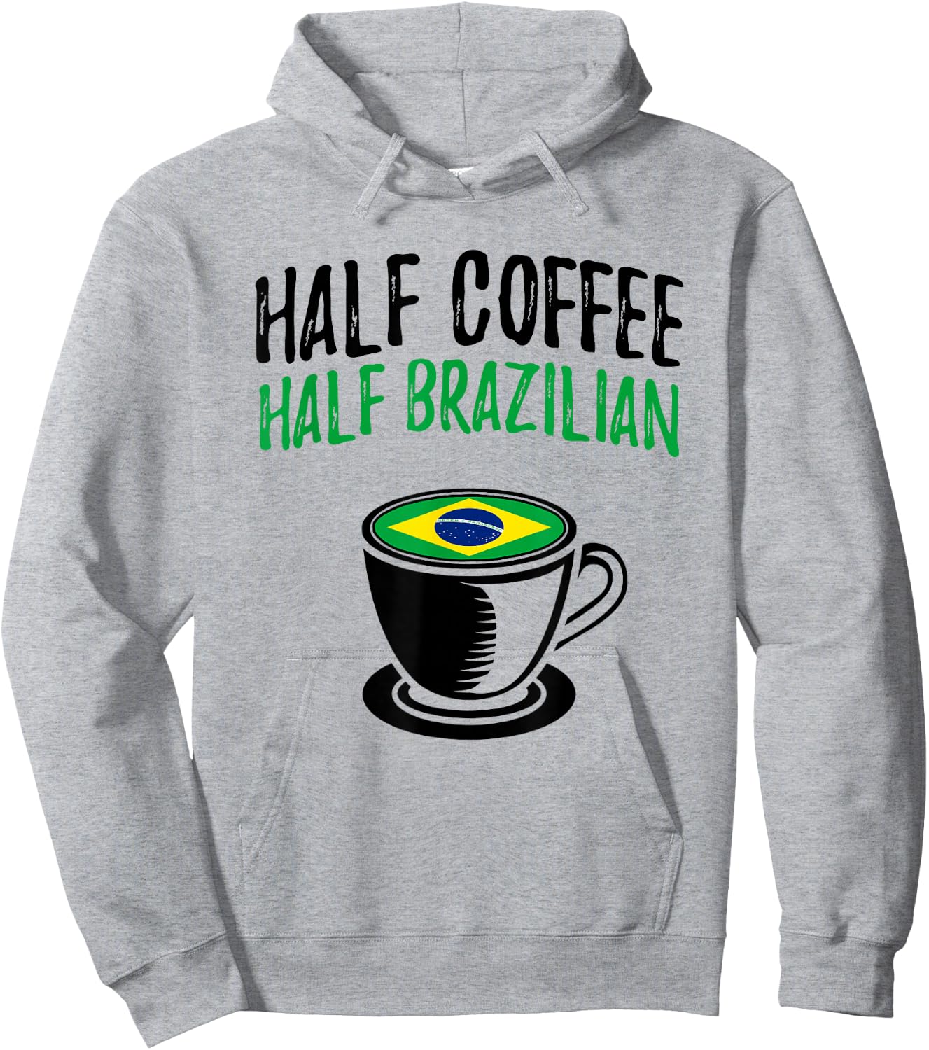 Half Coffee Half Brazilian Heritage Hoodie - Hoodie | Ash